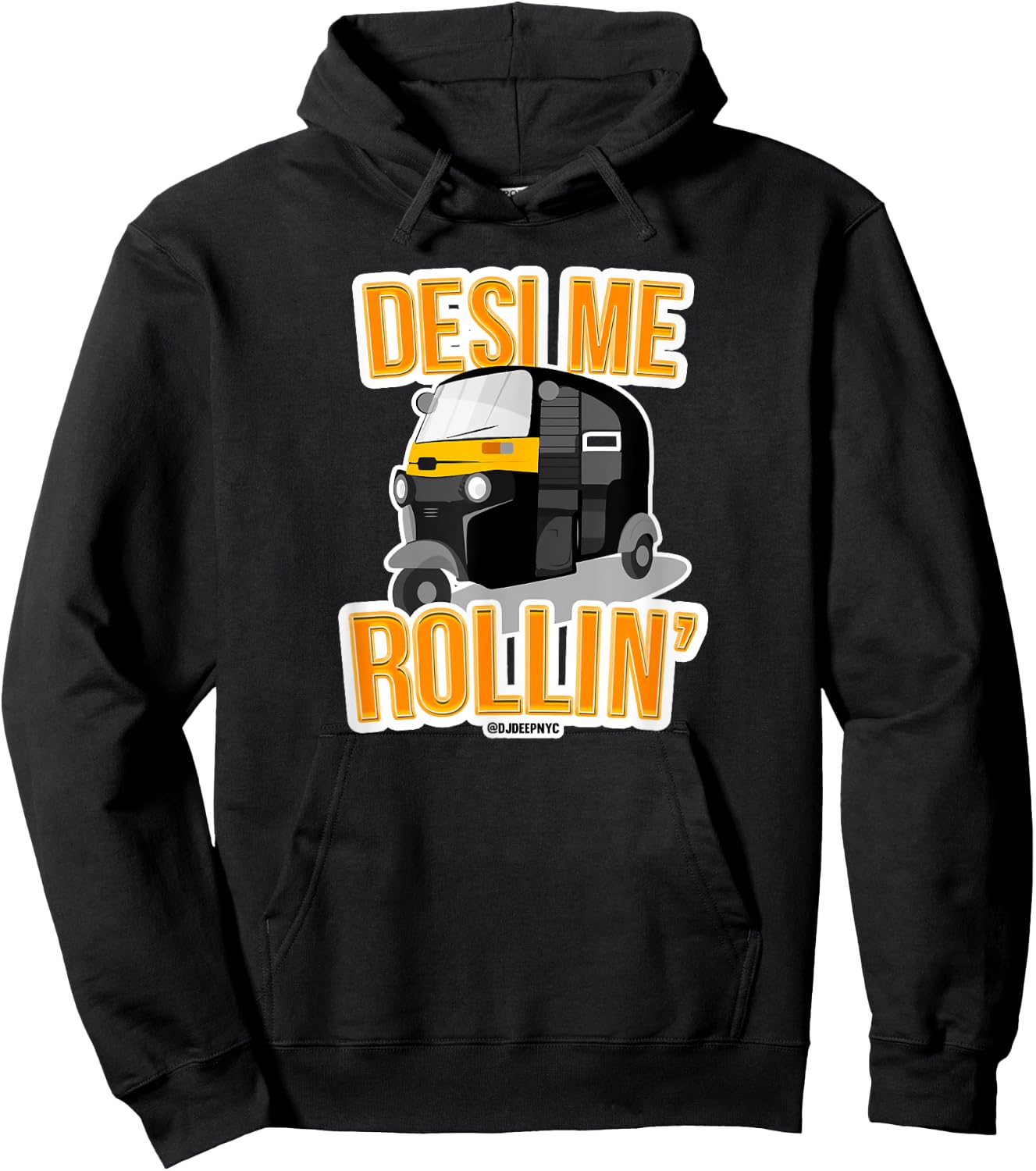 Desi Me Rollin' | They See Me Rollin' Desi Puns Hoodie - Hoodie | Black
