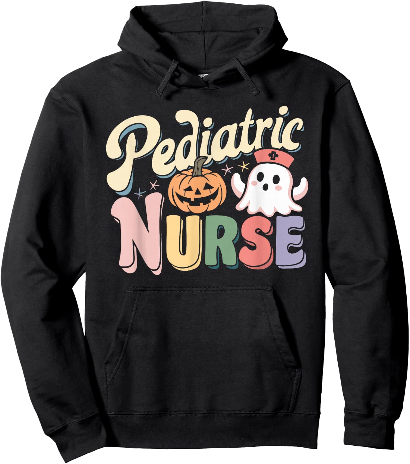 Pediatric Nurse Childcare Halloween Costume Hoodie - Hoodie | Black