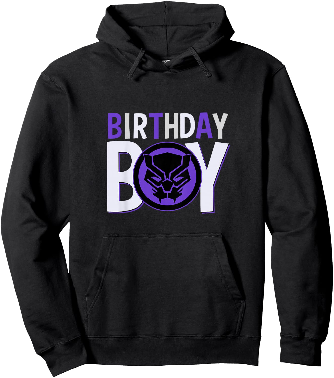 Kids Marvel Universe Classic Black Panther Super Birthday Boy Hoodie - Hoodie | Black