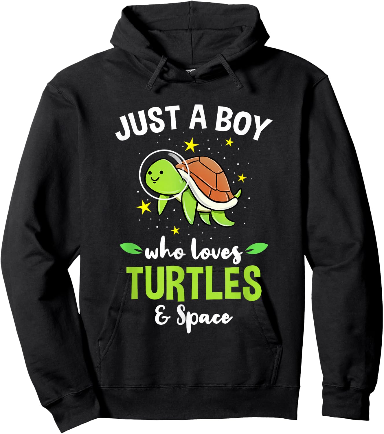 Just A Boy Who Loves Turtles And Space Hoodie - Hoodie | Black