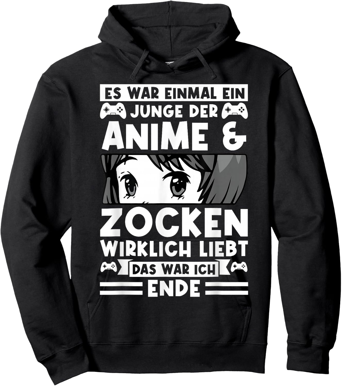 Ein Junge der Anime & Zocken liebt Anime Zocken Hoodie - Hoodie | Black