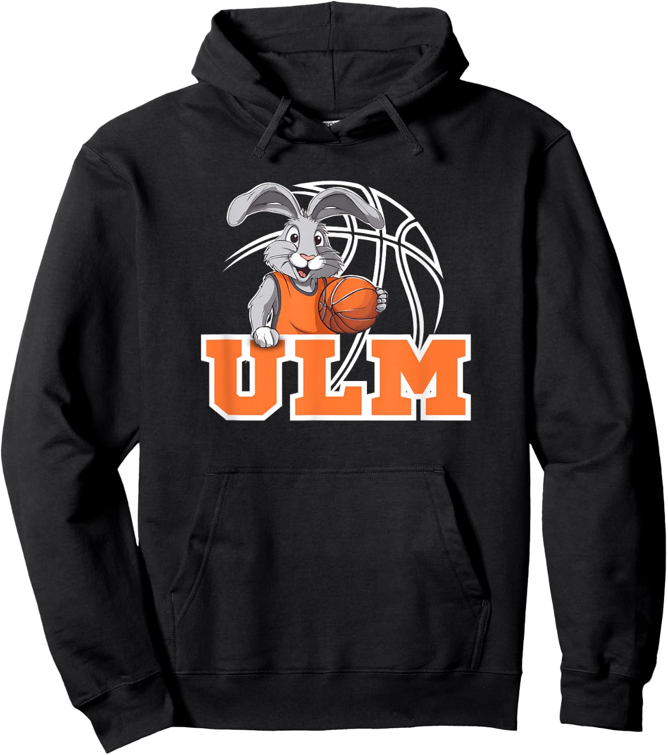 Ulm Basketball Fan Support Swabia Stadium Orange White , black Hoodie - Hoodie | Black