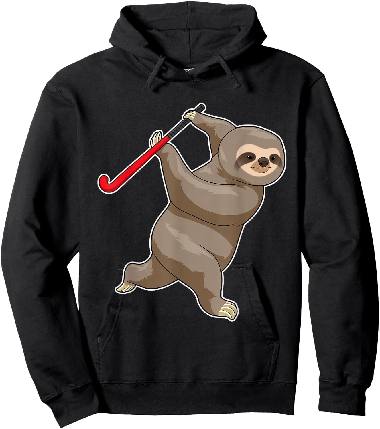 Sloth Field hockey Field hockey stick Sports Hoodie - Hoodie | Black