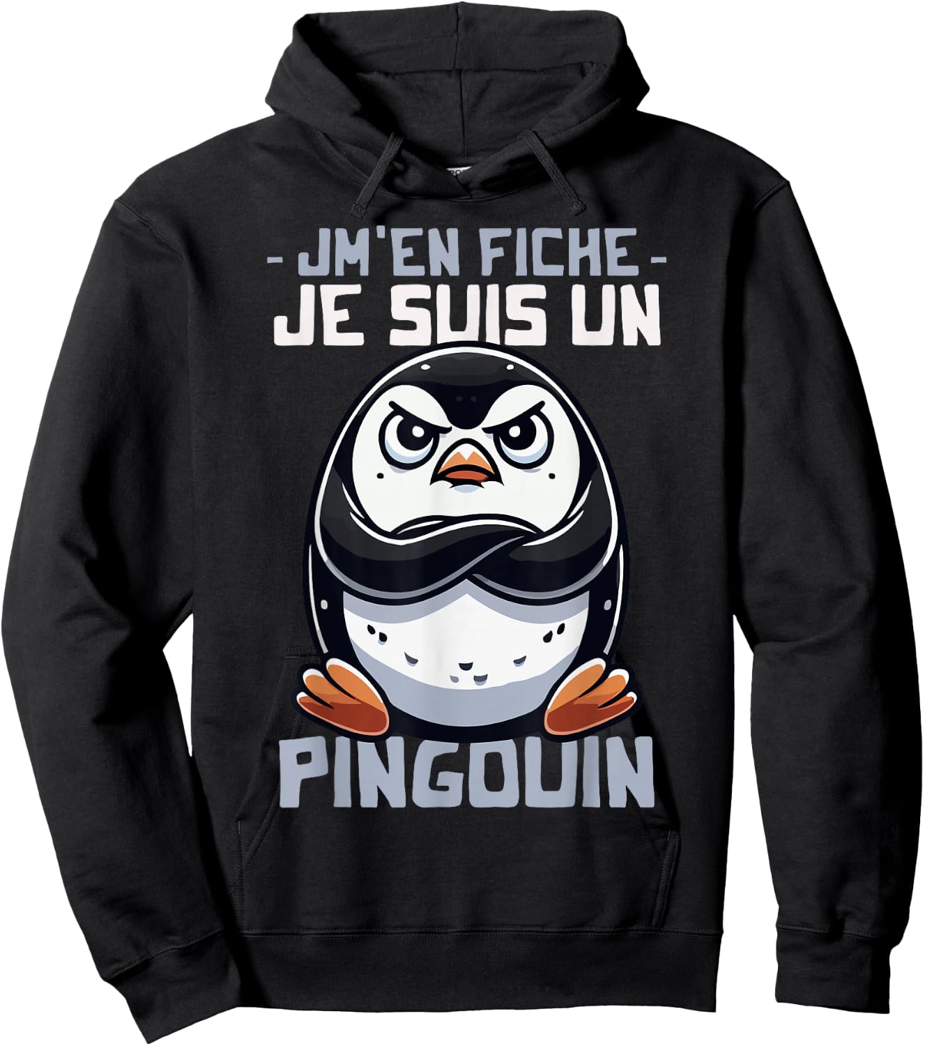 Idea Je suis un Penguin Funny Funny Penguin Design , Black, S Hoodie - Hoodie | Black