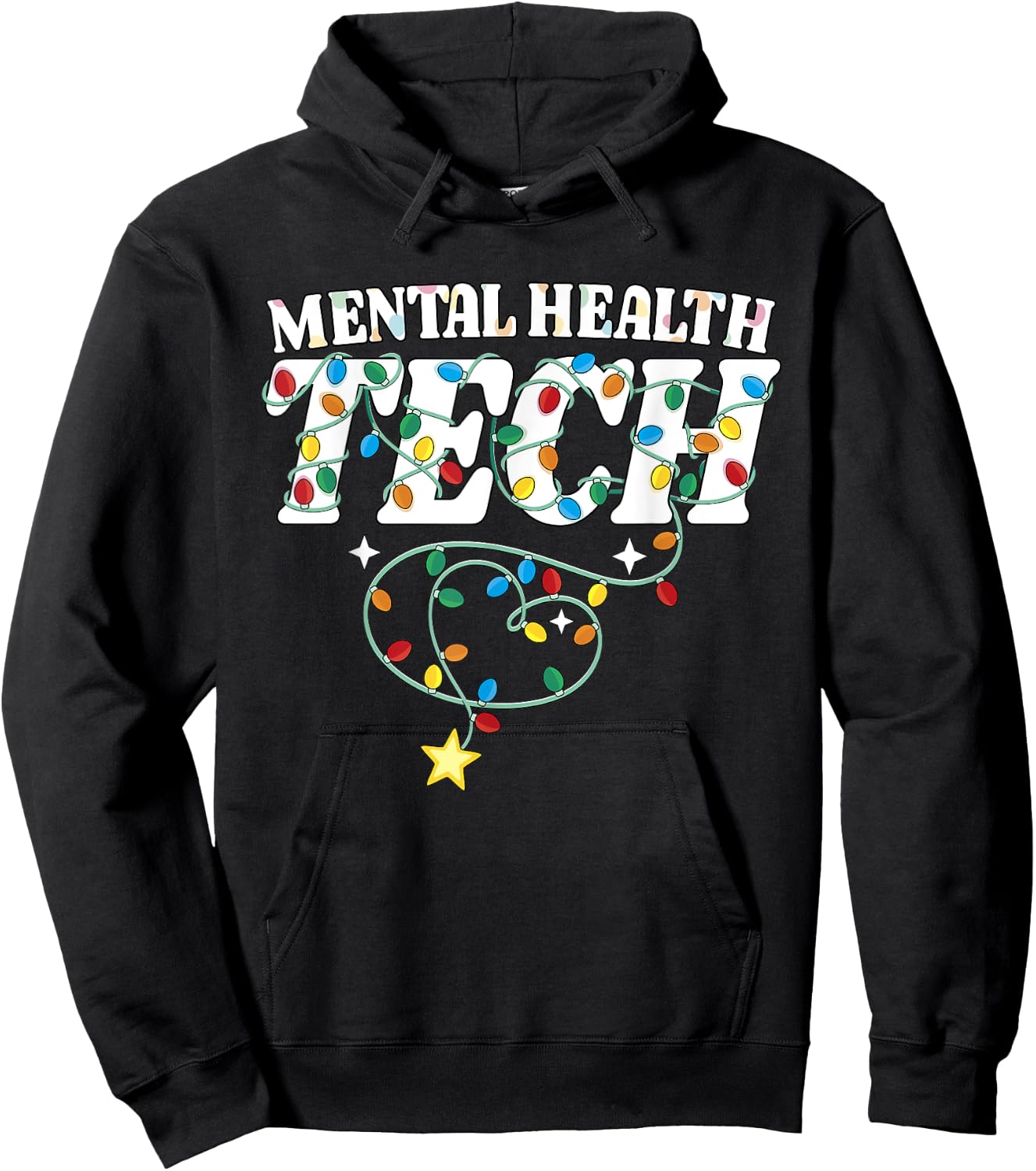 Mental Health Tech Christmas Psychiatric Technologist Squad Hoodie - Hoodie | Black
