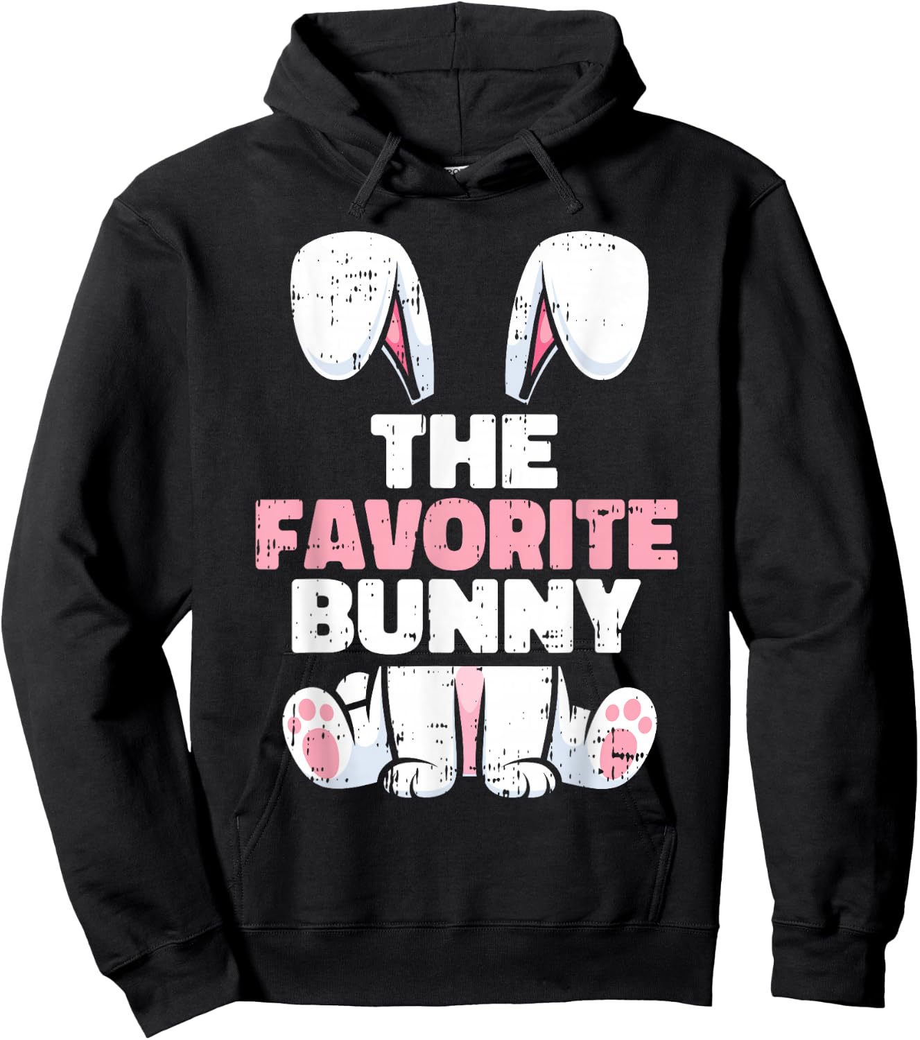 Favorite Bunny Easter Family Matching Spring Men Women Kids Hoodie - Hoodie | Black