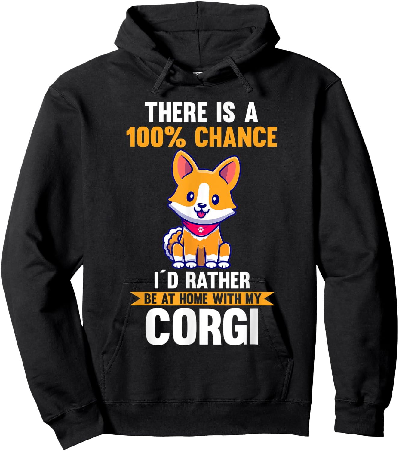 Dog Corgi Hoodie - Hoodie | Black