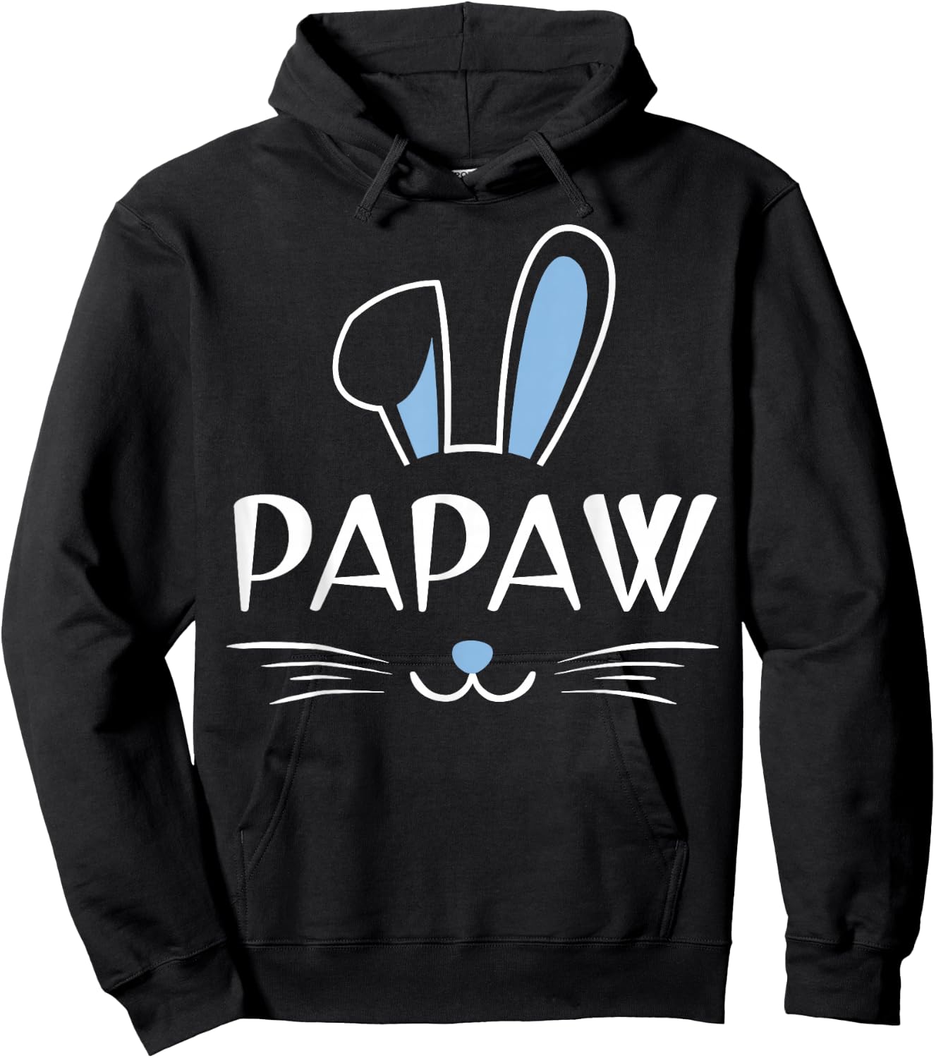 Papaw Bunny Face Family Father's Day Easter Hoodie - Hoodie | Black