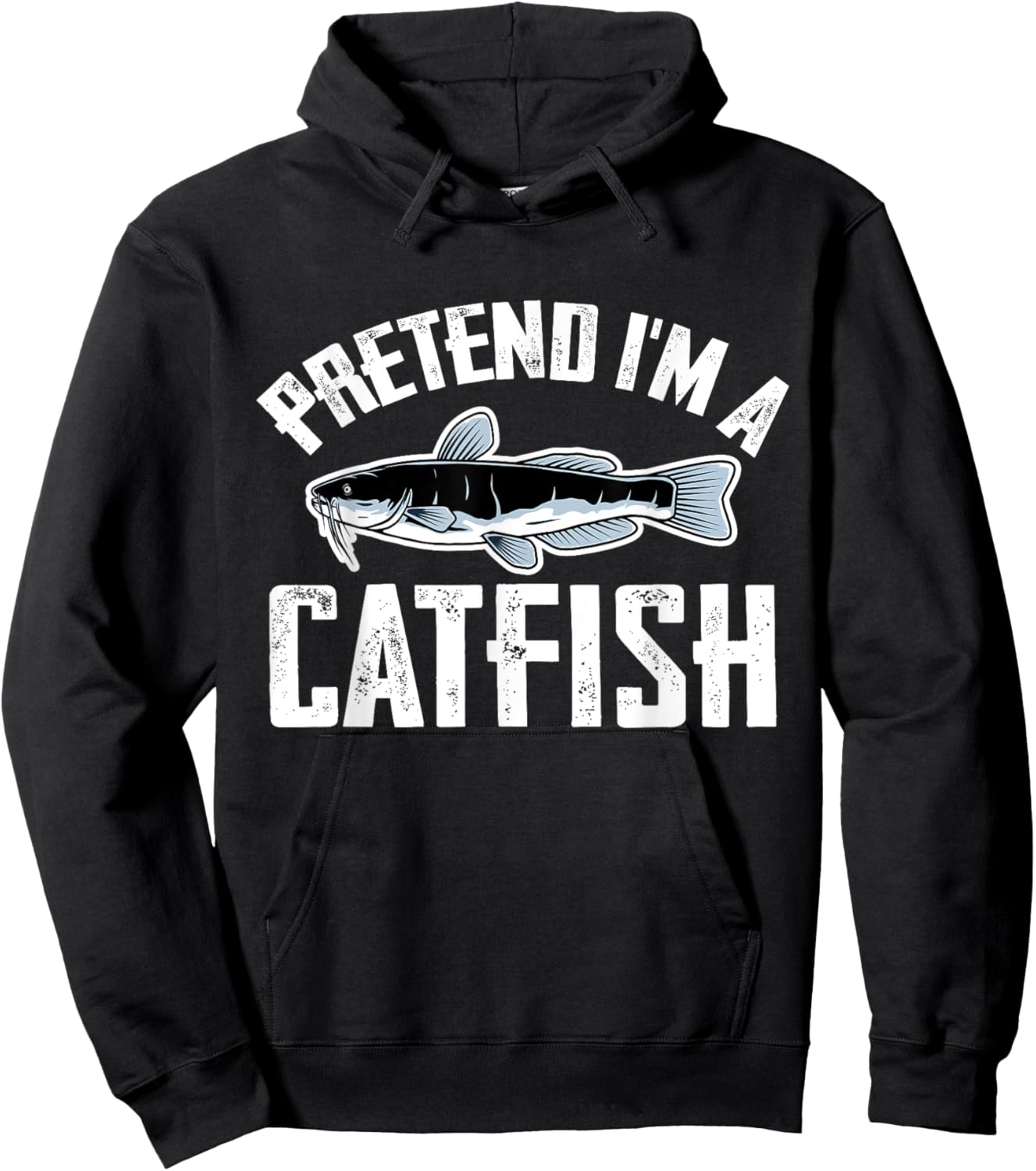 Pretend I'm A Catfish Easy Costume Funny Catfish Halloween Hoodie - Hoodie | Black