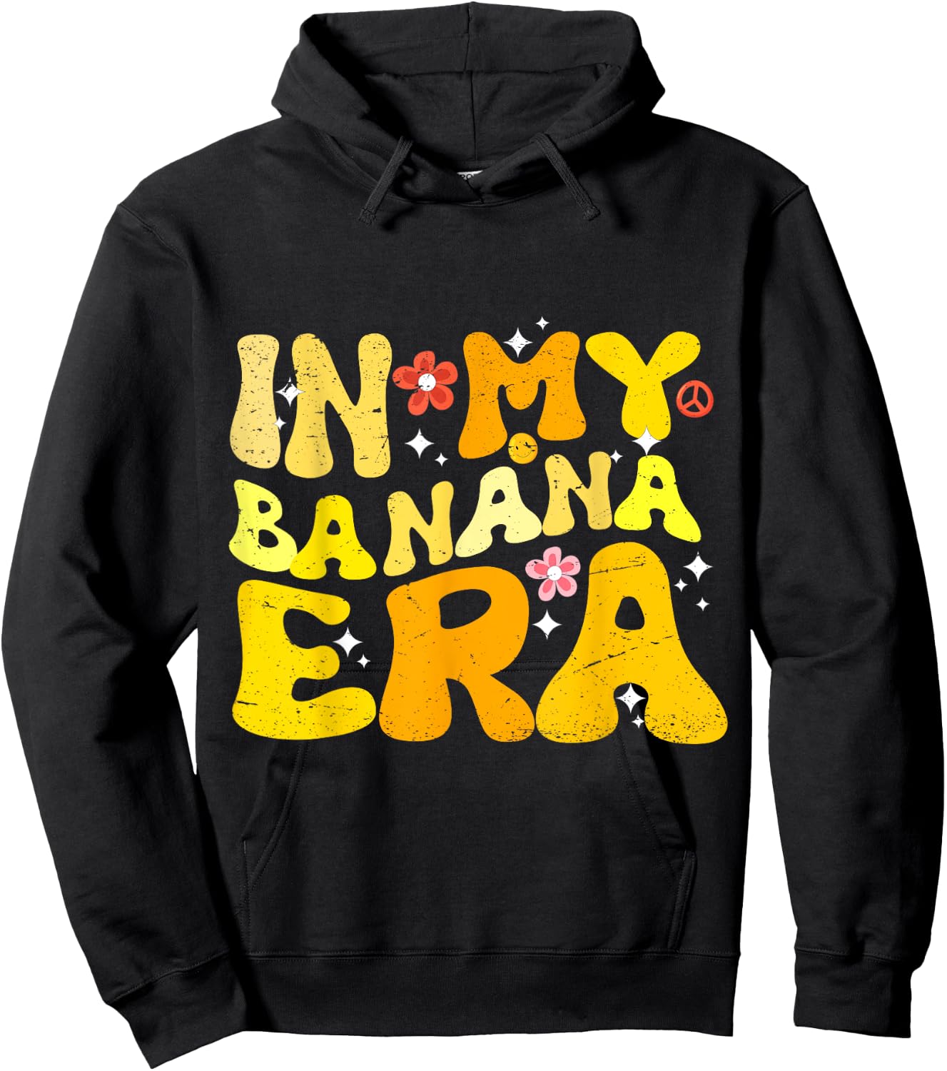 In My Banana Era Banana and Baseball Lover Funny Hoodie - Hoodie | Black