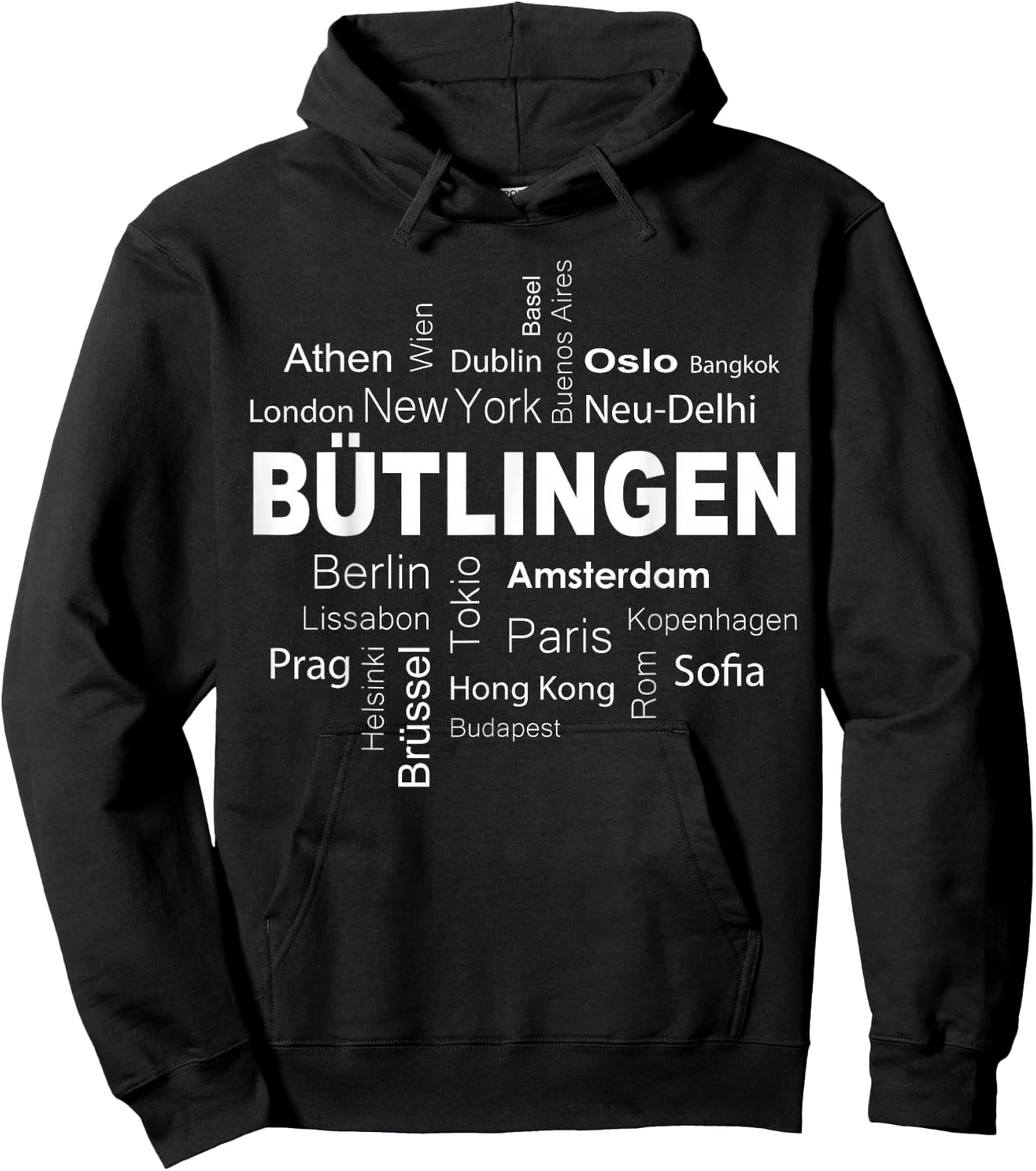 Bütlingen - New York - Berlin - Bütlingen meine Hauptstadt Hoodie - Hoodie | Black