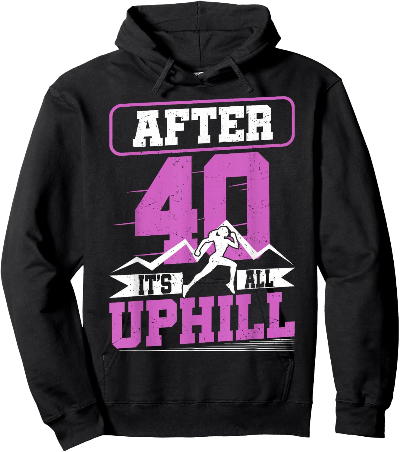 Funny Running Shirt 40 Years Old 40th Birthday Gift Hoodie - Hoodie | Black