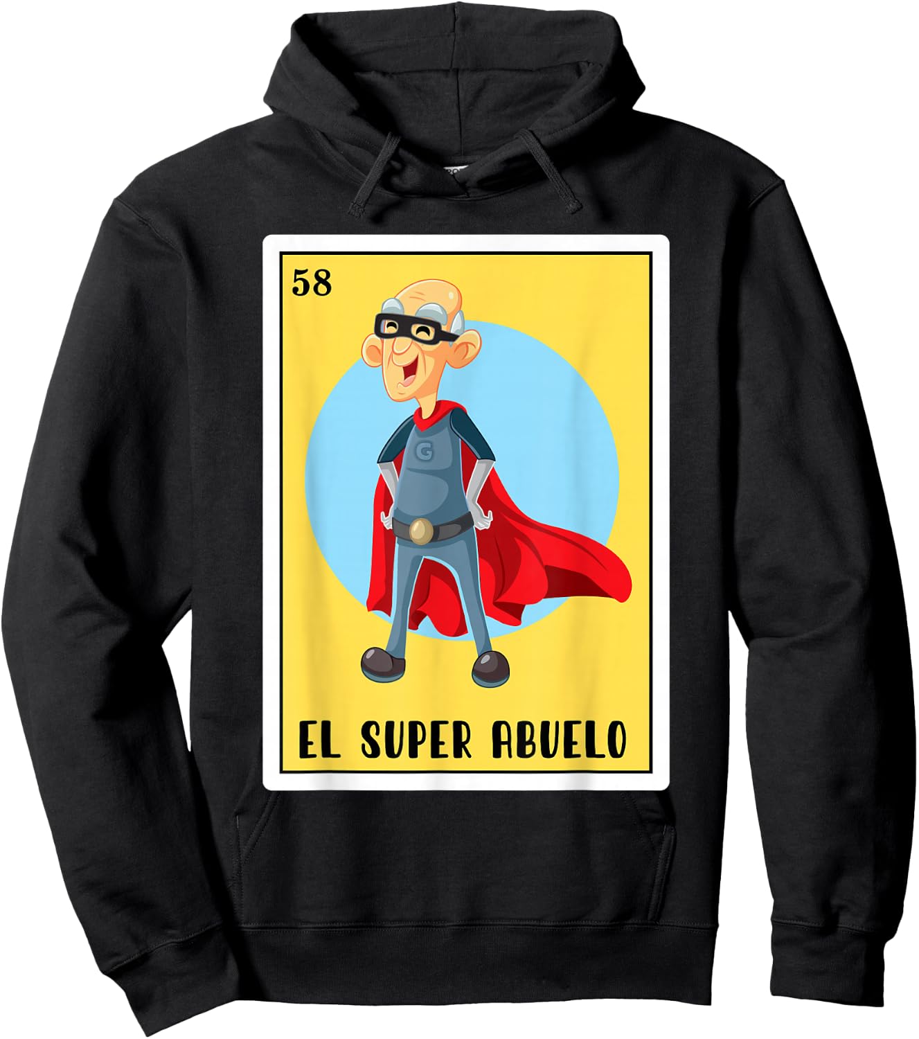 Spanish-Mexican Bingo Funny Gifts Abuelo - El Super Abuelo Hoodie - Hoodie | Black