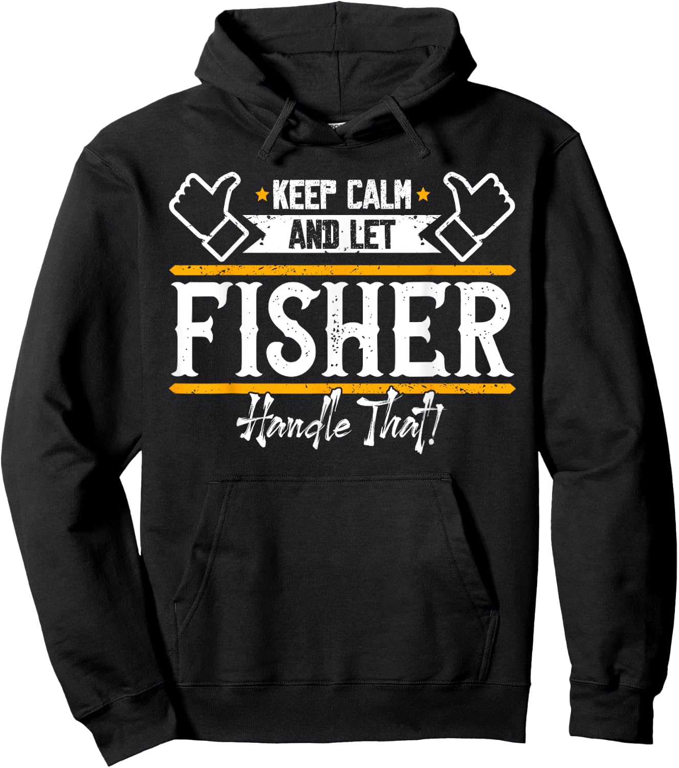 Fisher | Keep Calm and let Fisher handle that Hoodie - Hoodie | Black