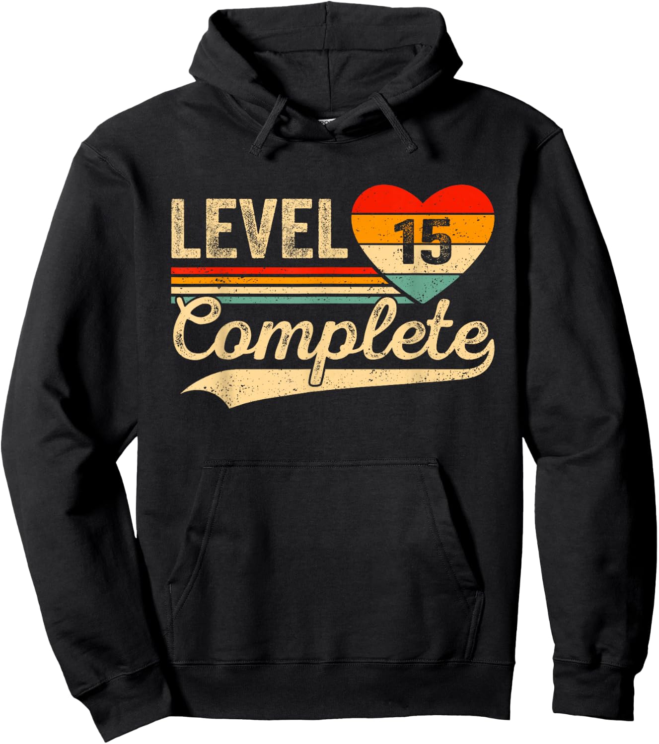 Level 15 Complete 15 Years Video Gamer Wedding Anniversary Hoodie - Hoodie | Black