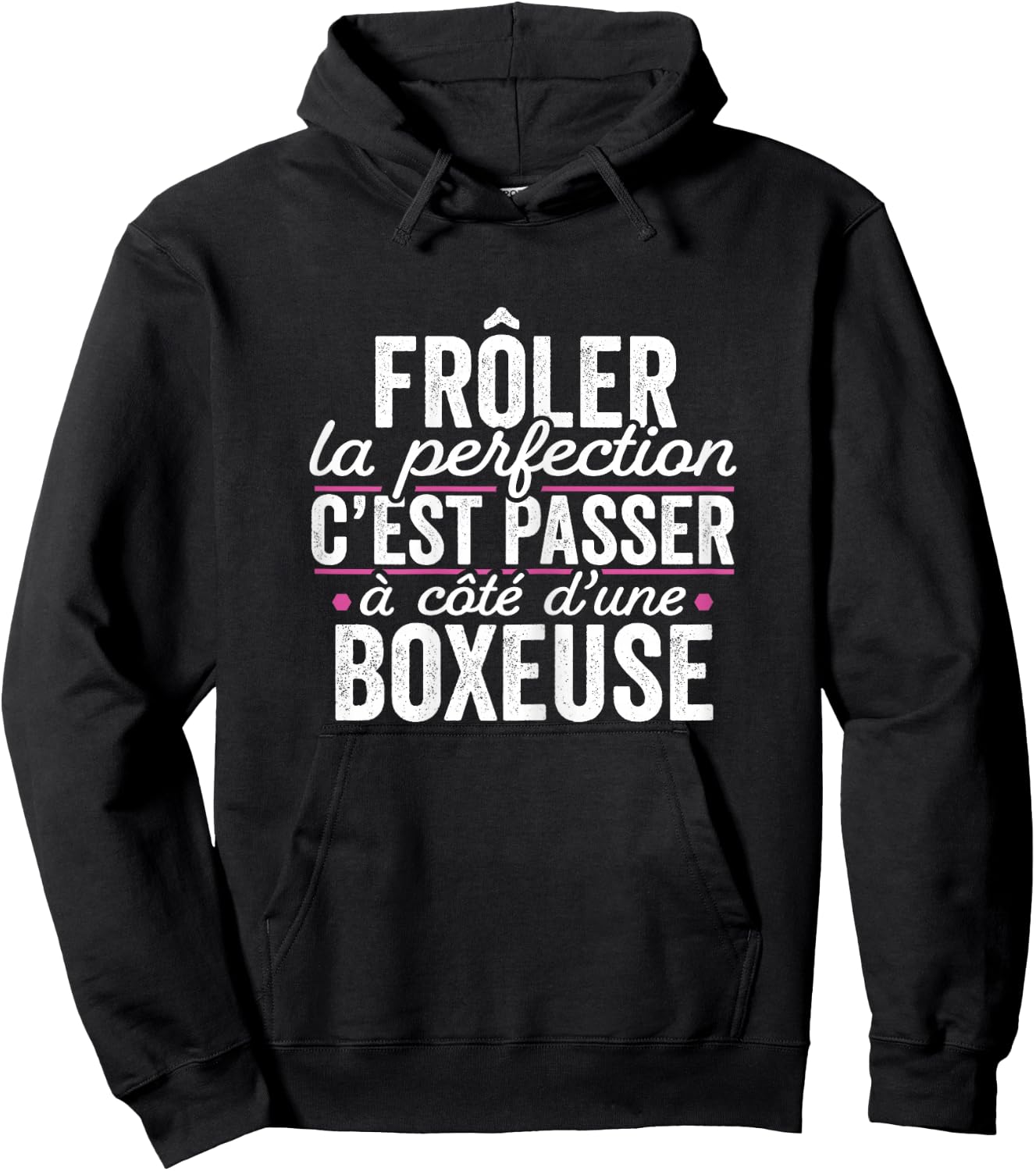 La Boxeuse Parfait Woman Gift Humour Boxing Hoodie - Hoodie | Black