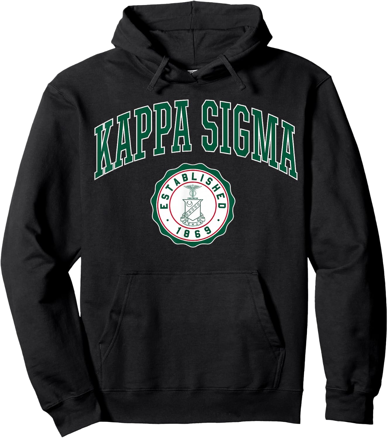 Kappa Sigma Officially Licensed Arch Over Est. 1869 Seal Hoodie - Hoodie | Black