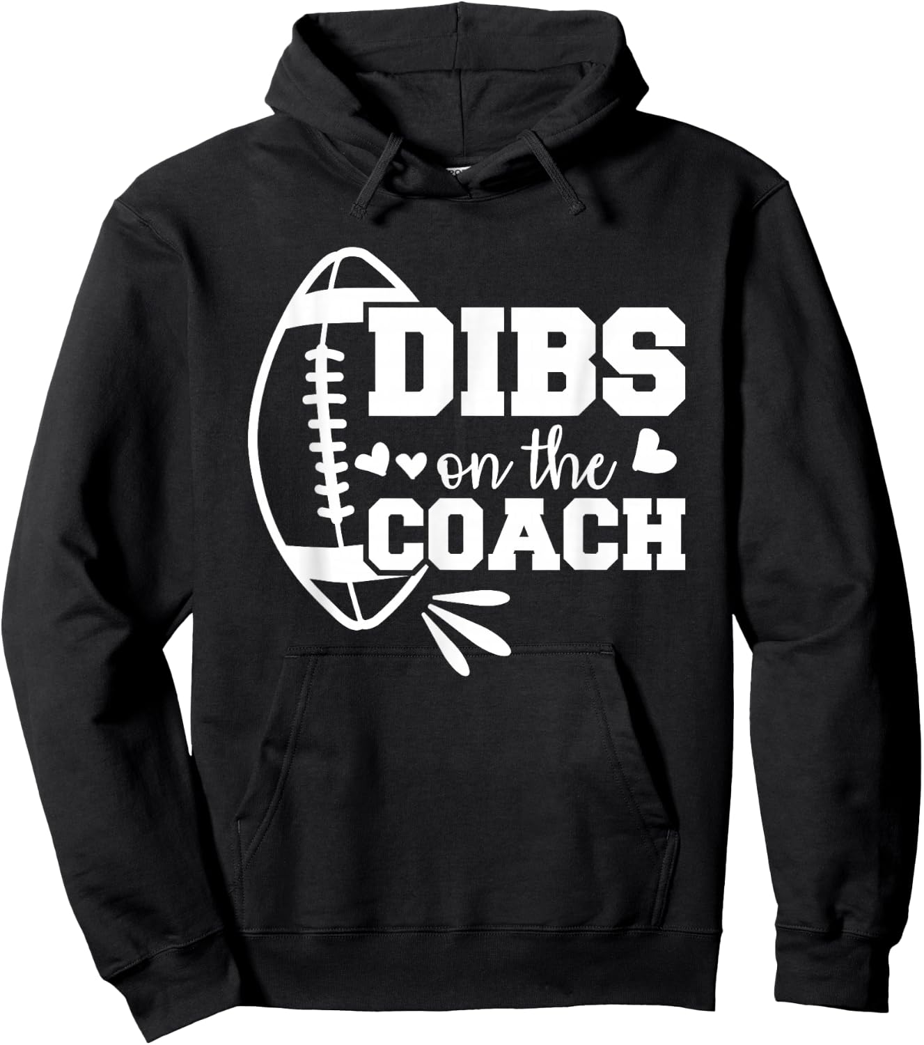Football Coach Girlfriend Dibs On The Coach Hoodie - Hoodie | Black