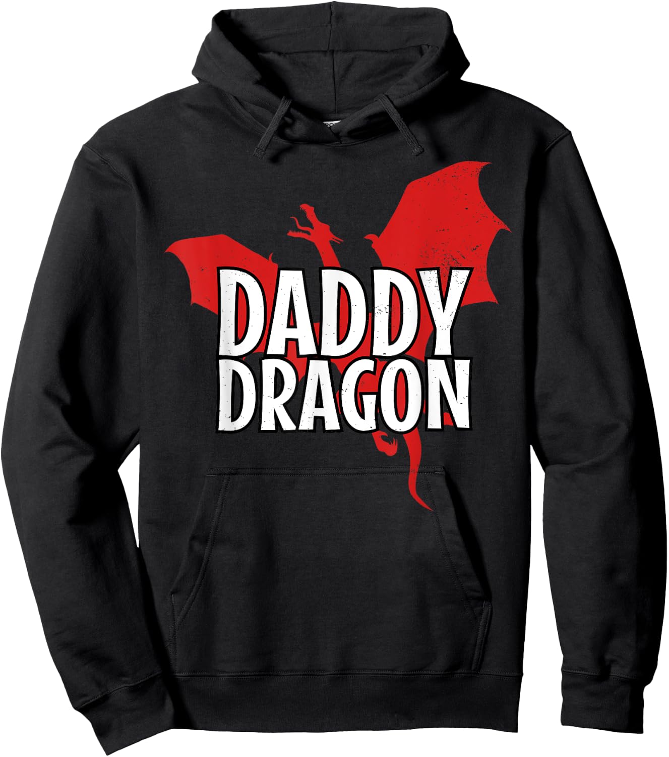 Daddy Dragon Mythical Legendary Creature Father's Day Dad Hoodie - Hoodie | Black