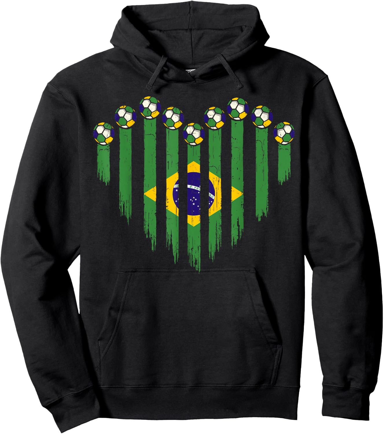 Brazilian Flag Novelty Brazil Hoodie - Hoodie | Black