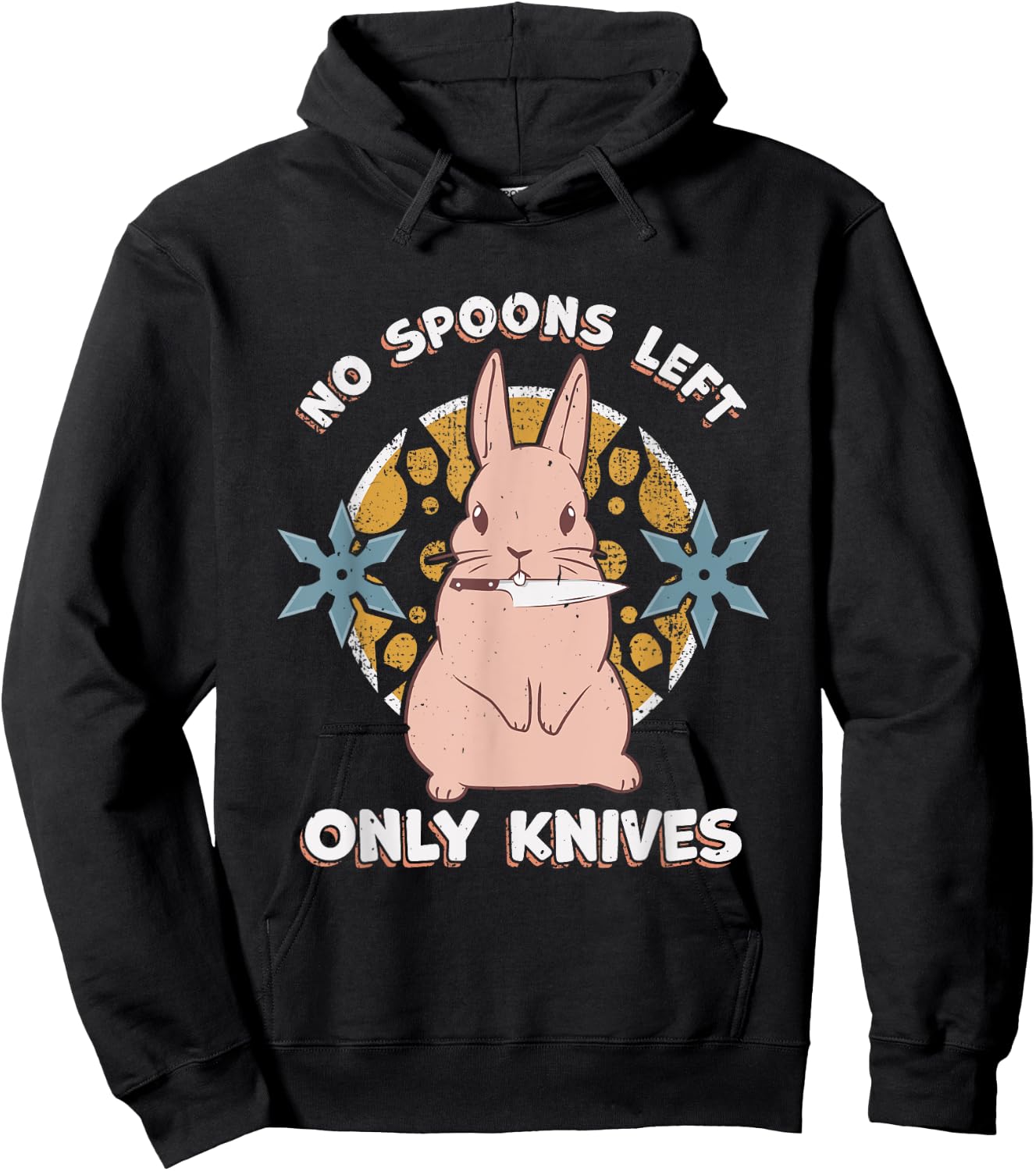 No Spoons Left Only Knives - Chronic Illness Spoonie Hoodie - Hoodie | Black