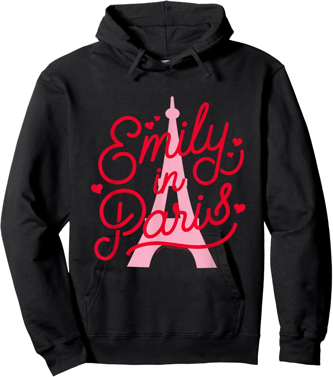Emily in Paris Eiffel Tower and Logo , black Hoodie - Hoodie | Black