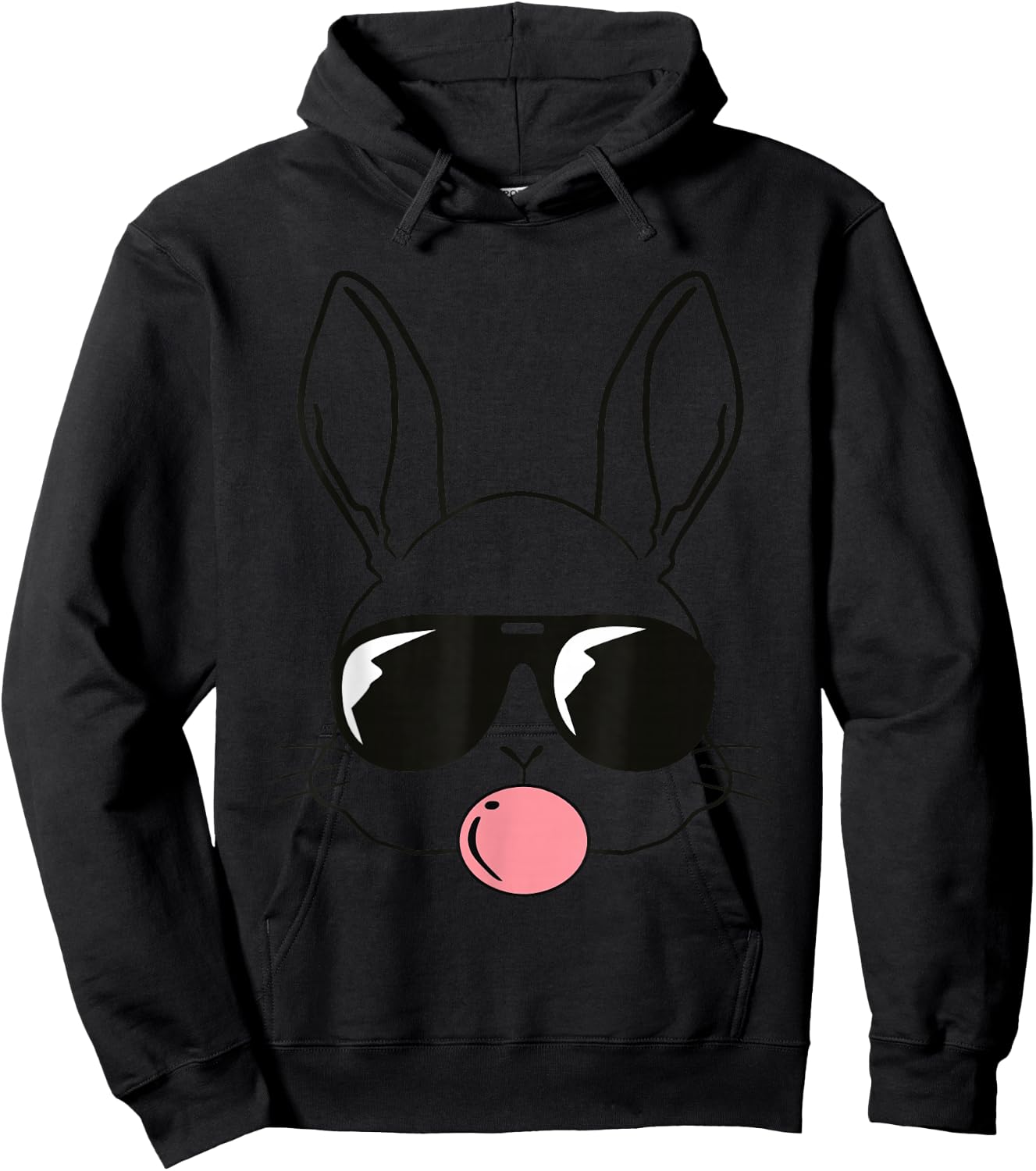 Cooles Oster-Hasen Gesicht Kinder Männer Jungen Ostern Hoodie - Hoodie | Black