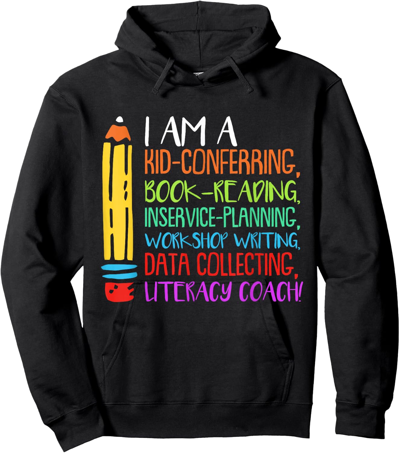 Literacy Coach Hoodie - Hoodie | Black