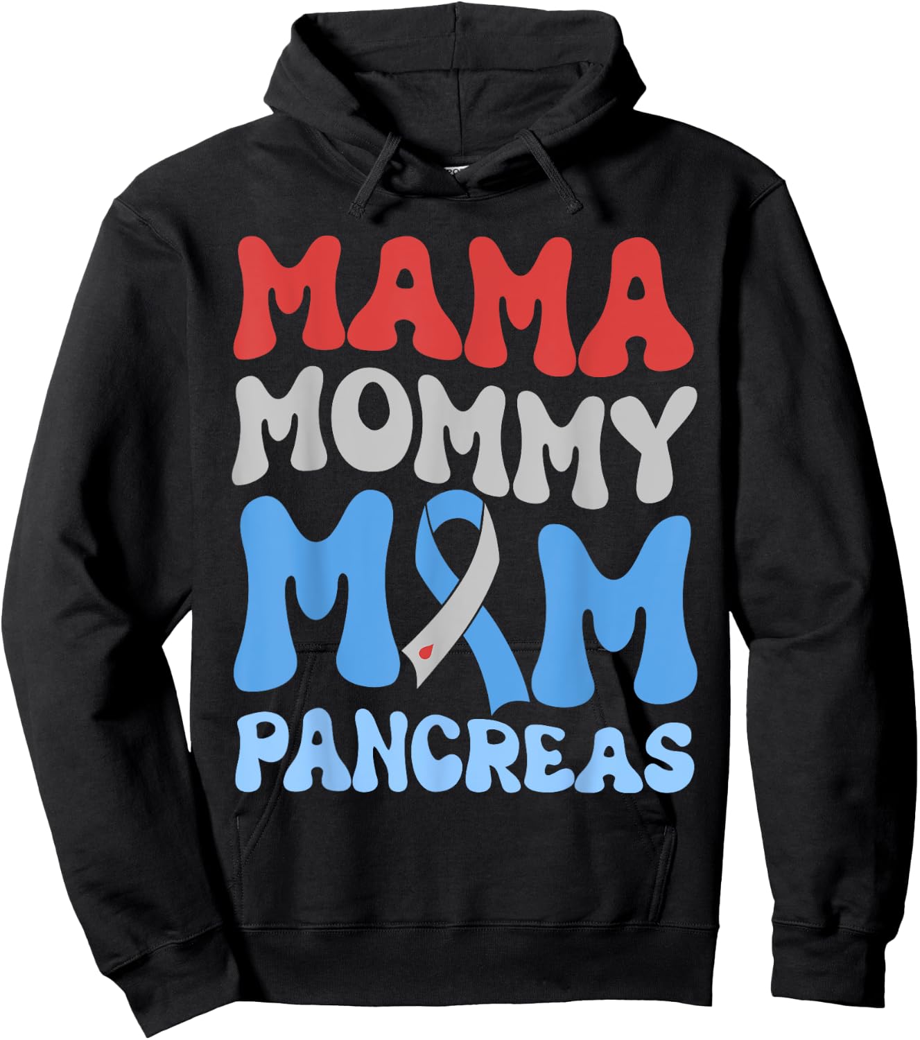Funny Mama Mommy Mom Pancreas Hoodie - Hoodie | Black