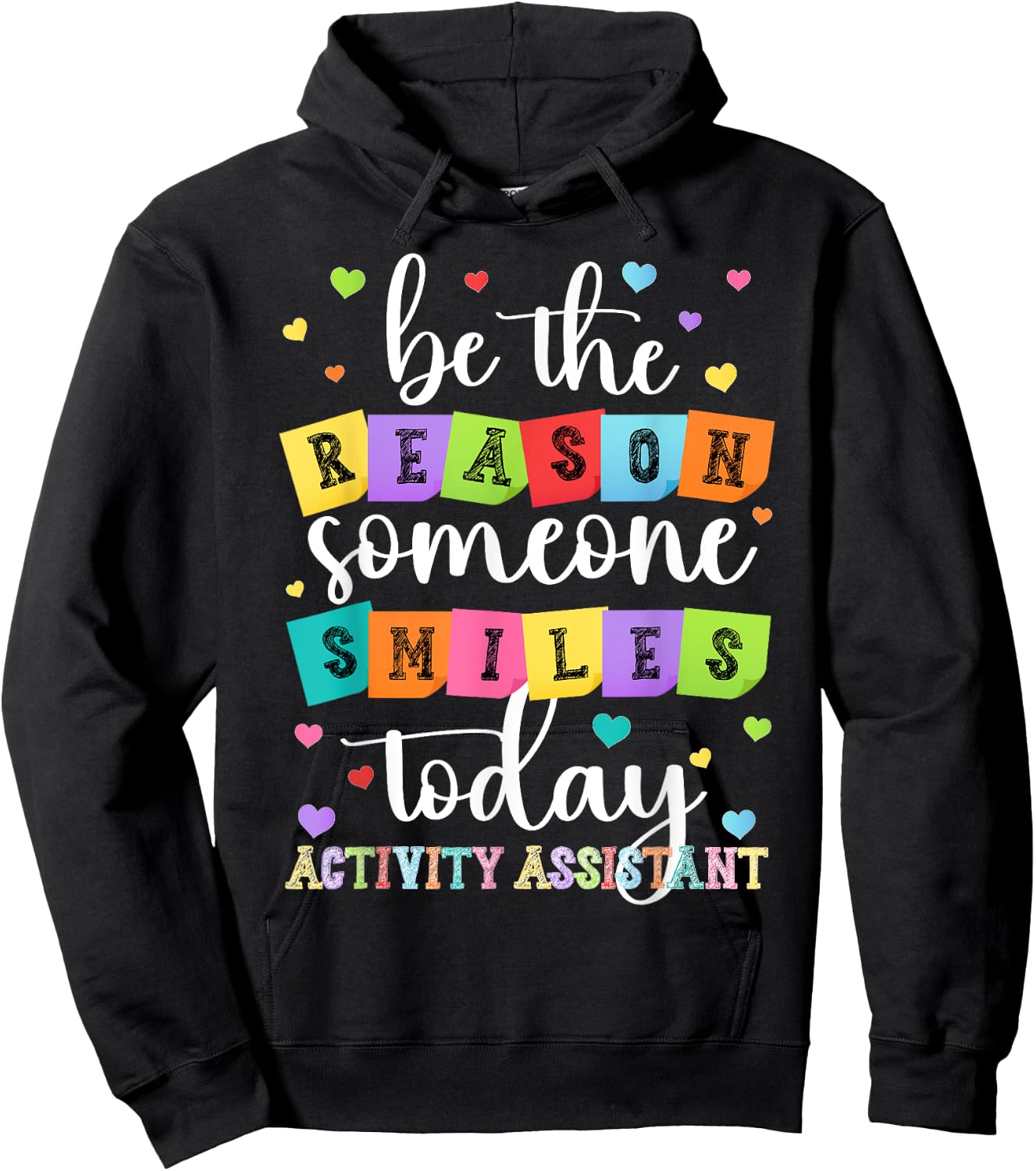 Activity Assistant Appreciation Week Black Men's Adult Classic Fit Short Sleeve Hoodie - Hoodie | Black