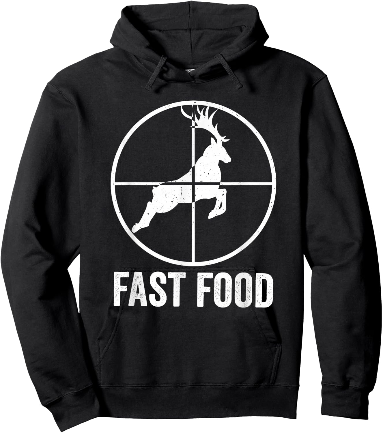 Deer Bow Hunting Fast Food Fun Hunter Christmas Men Gift Hoodie - Hoodie | Black