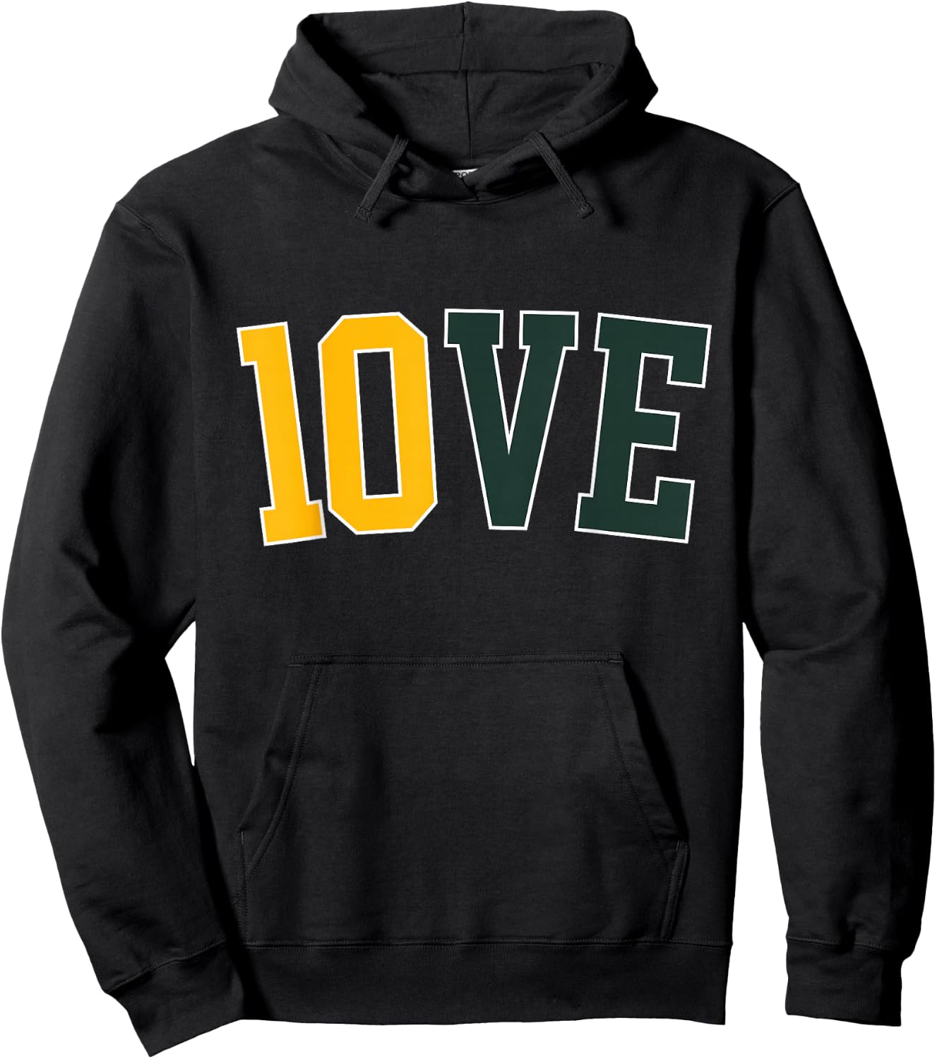 Feel The 10VE Jordan Quarterback Love American Football Hoodie - Hoodie | Black