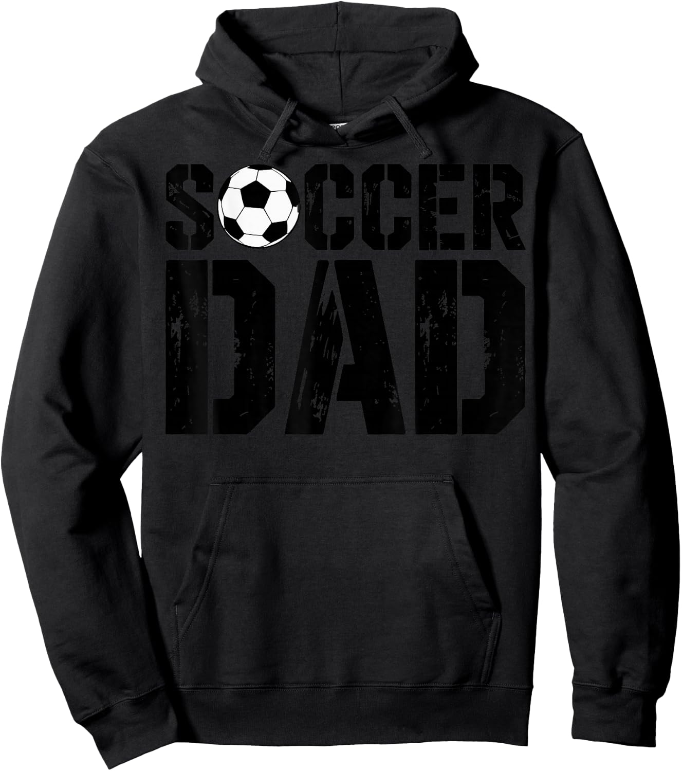 Vintage Soccer Dad Football Soccer Player Father Fan Hoodie - Hoodie | Black