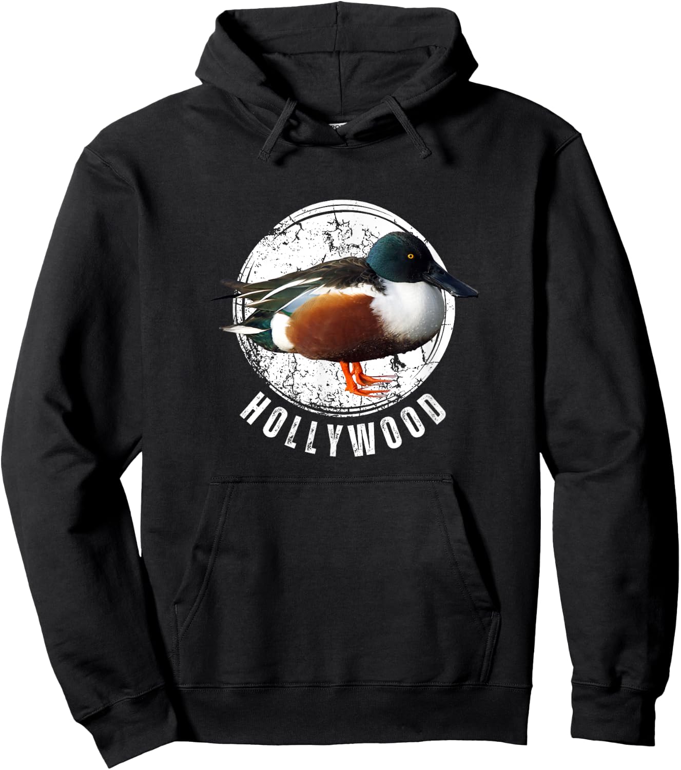 Duck Hunting Shirt Shoveler Spoonbill Spoonie Hollywood Hoodie - Hoodie | Black