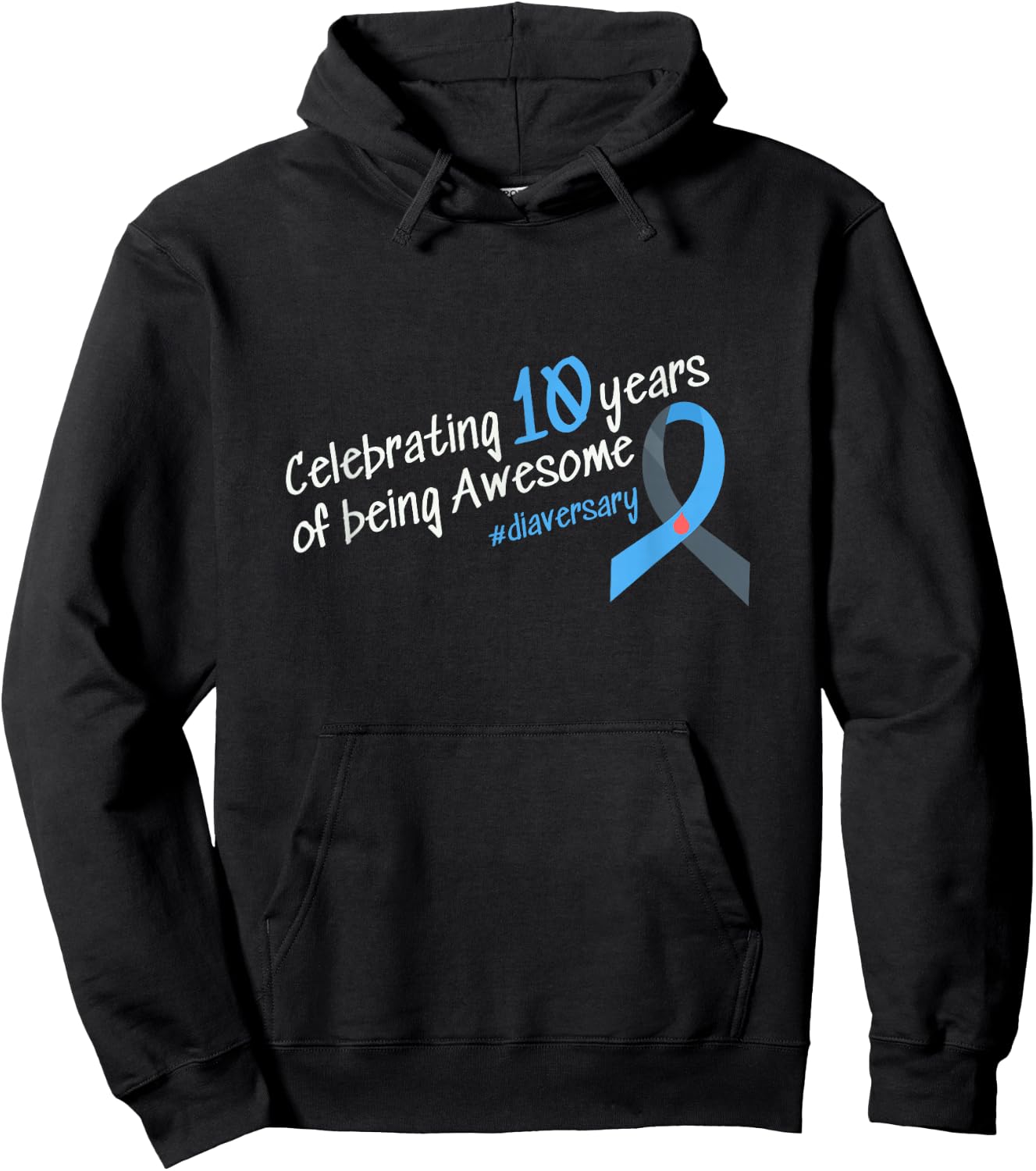 Tenth Diaversary, Celebrating 10 years of being Awesome Hoodie - Hoodie | Black