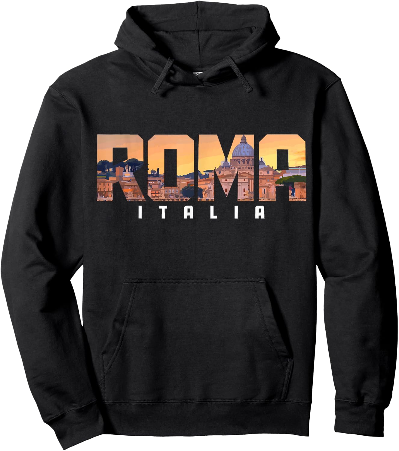 Rome Italy Roma Italia Italian Souvenir Hoodie - Hoodie | Black