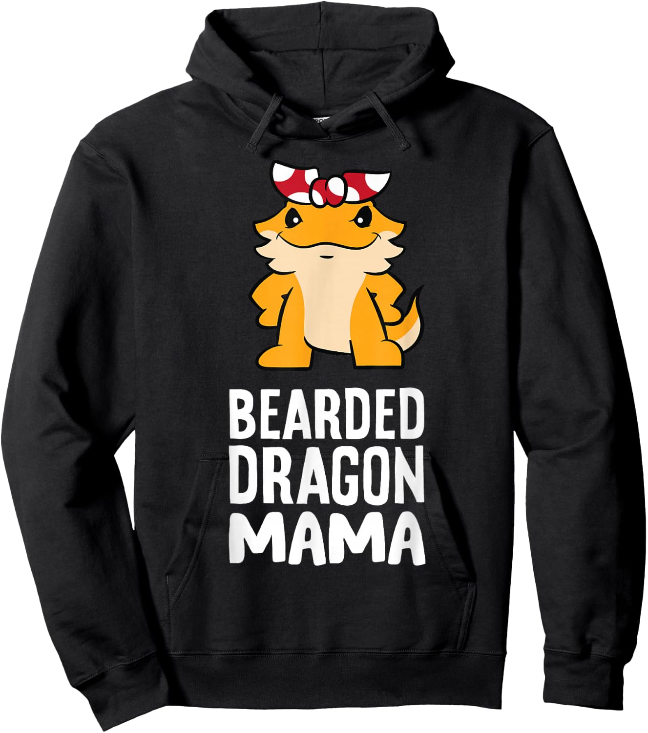 Bearded Dragon Mama Reptile Cute Bearded Dragon Mom Hoodie - Hoodie | Black