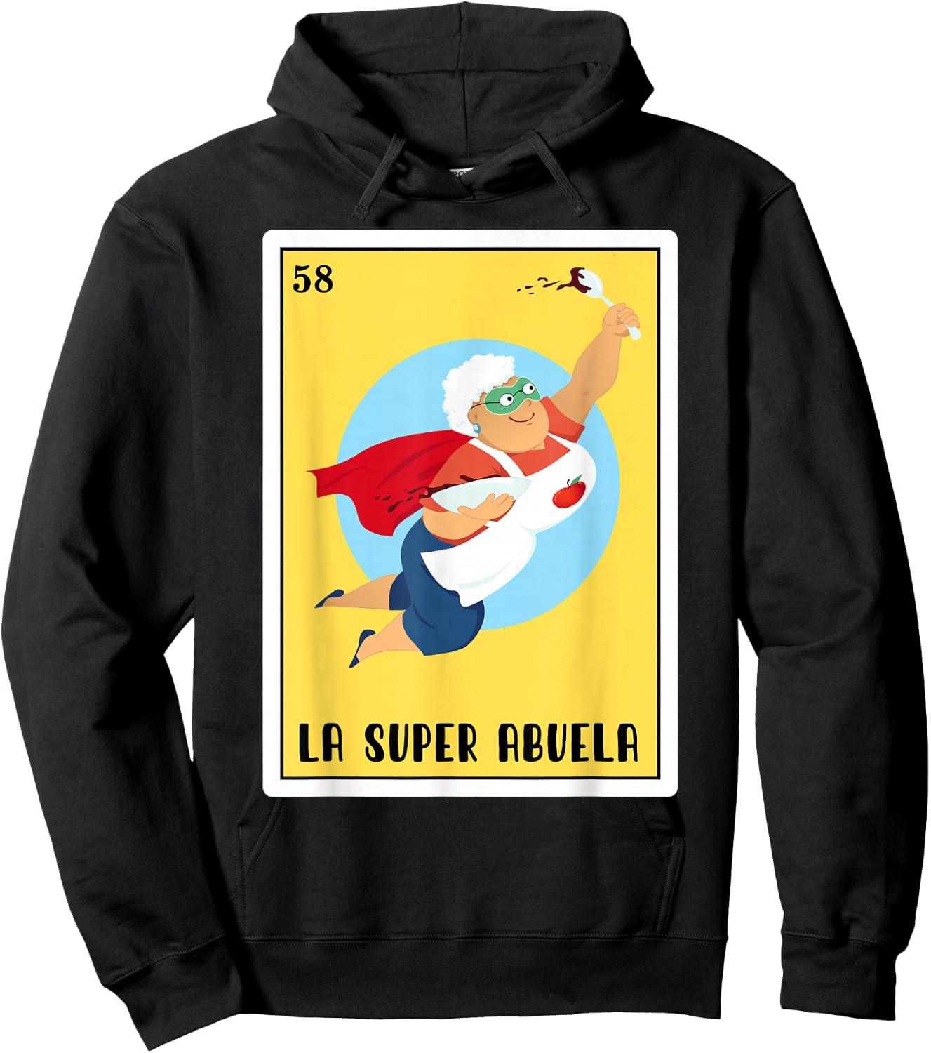 Funny Spanish-Mexican Bingo Gifts - La Super Abuela Hoodie - Hoodie | Black