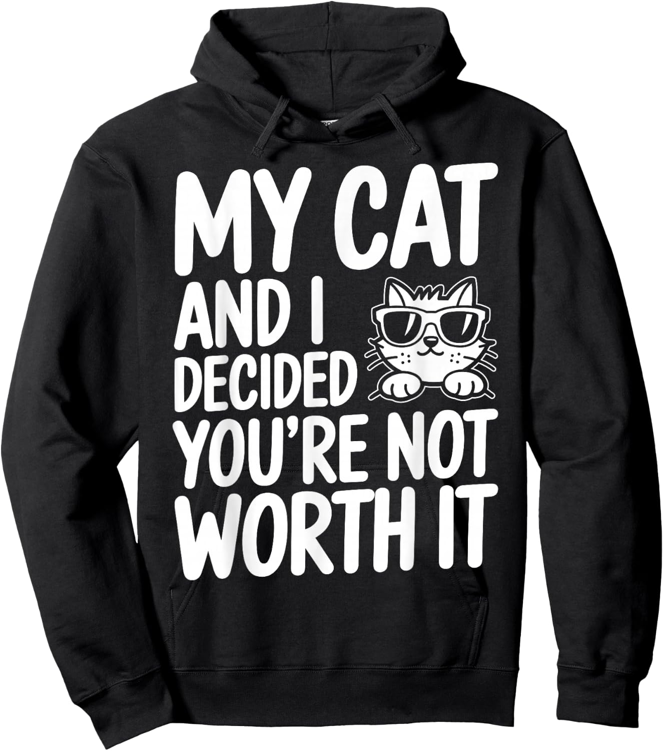 Sarcam Kitten Cat Hoodie - Hoodie | Black