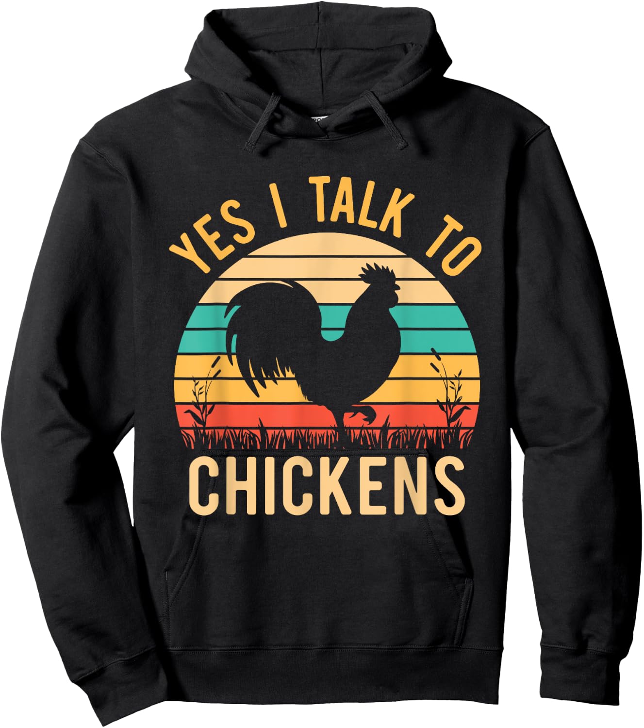 Yes I Talk To Chickens - Funny Farmer Love Chicken whisperer Hoodie - Hoodie | Black