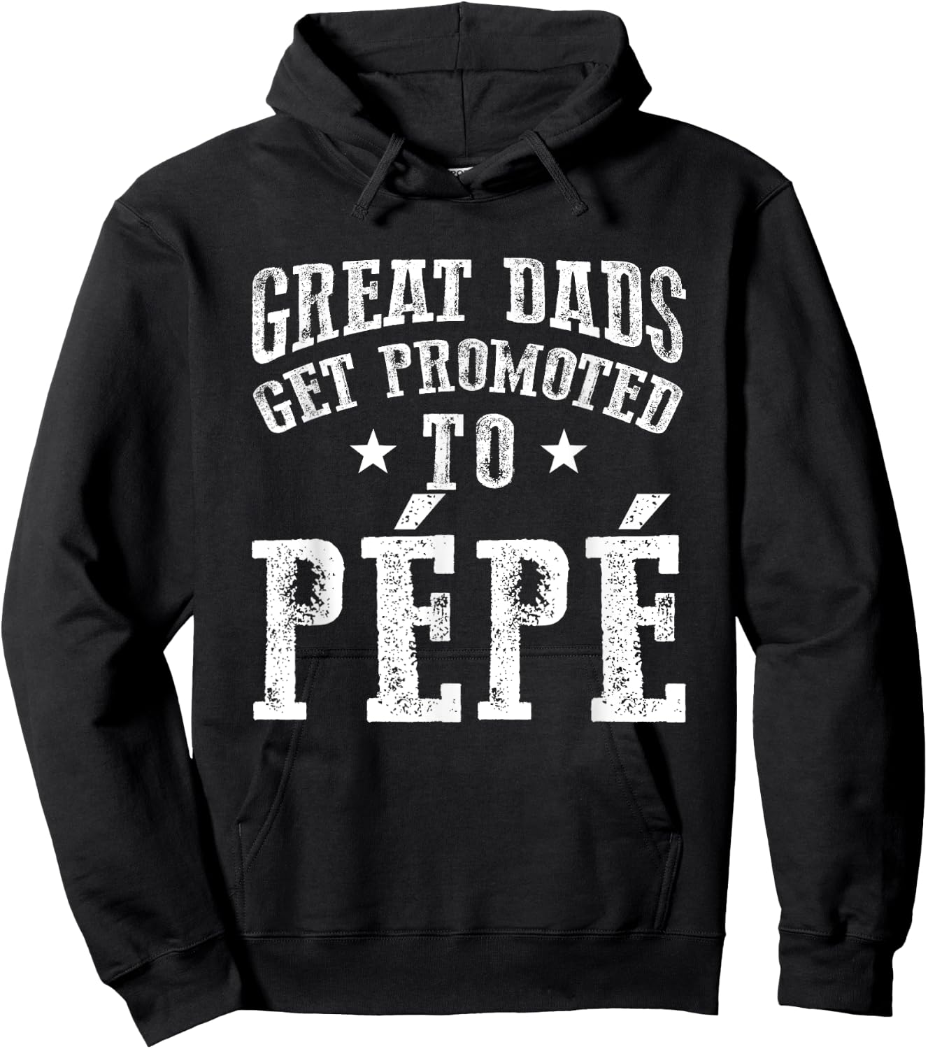 Great Dads Get Promoted To Pepe Grandpa Father's Day Hoodie - Hoodie | Black