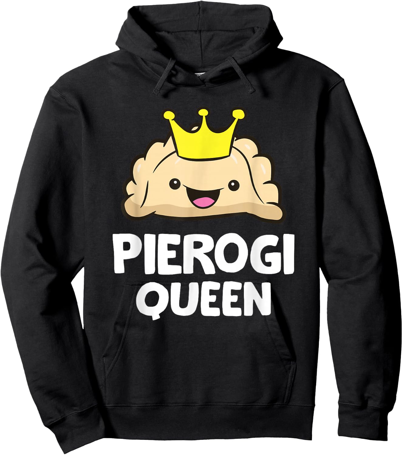 Pierogi King Pierogi Queen Polish Pierogi Funny Pierogi Hoodie - Hoodie | Black