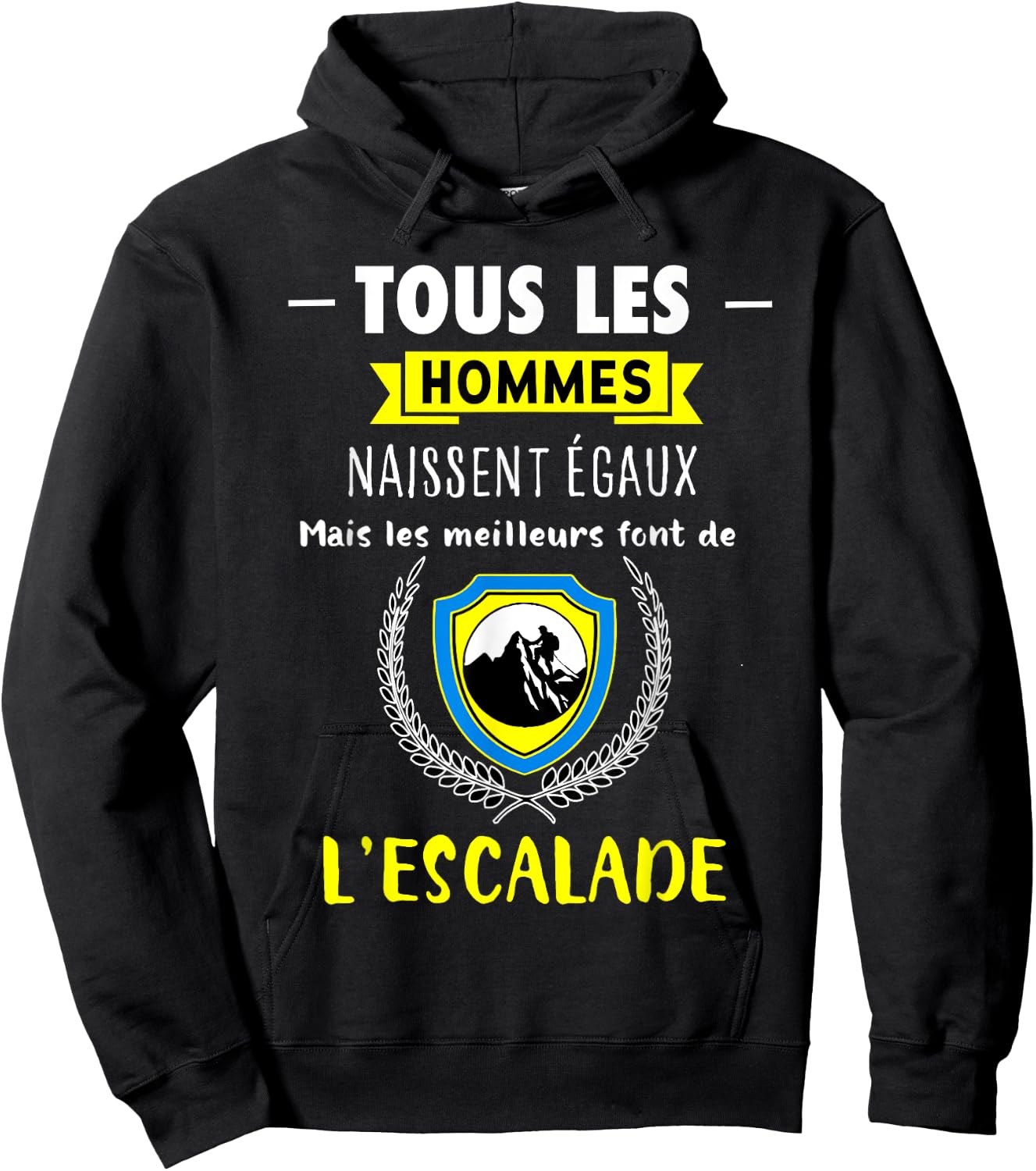 Funny Gift Climbing "The Best Become a Climber" , Black, S Hoodie - Hoodie | Black