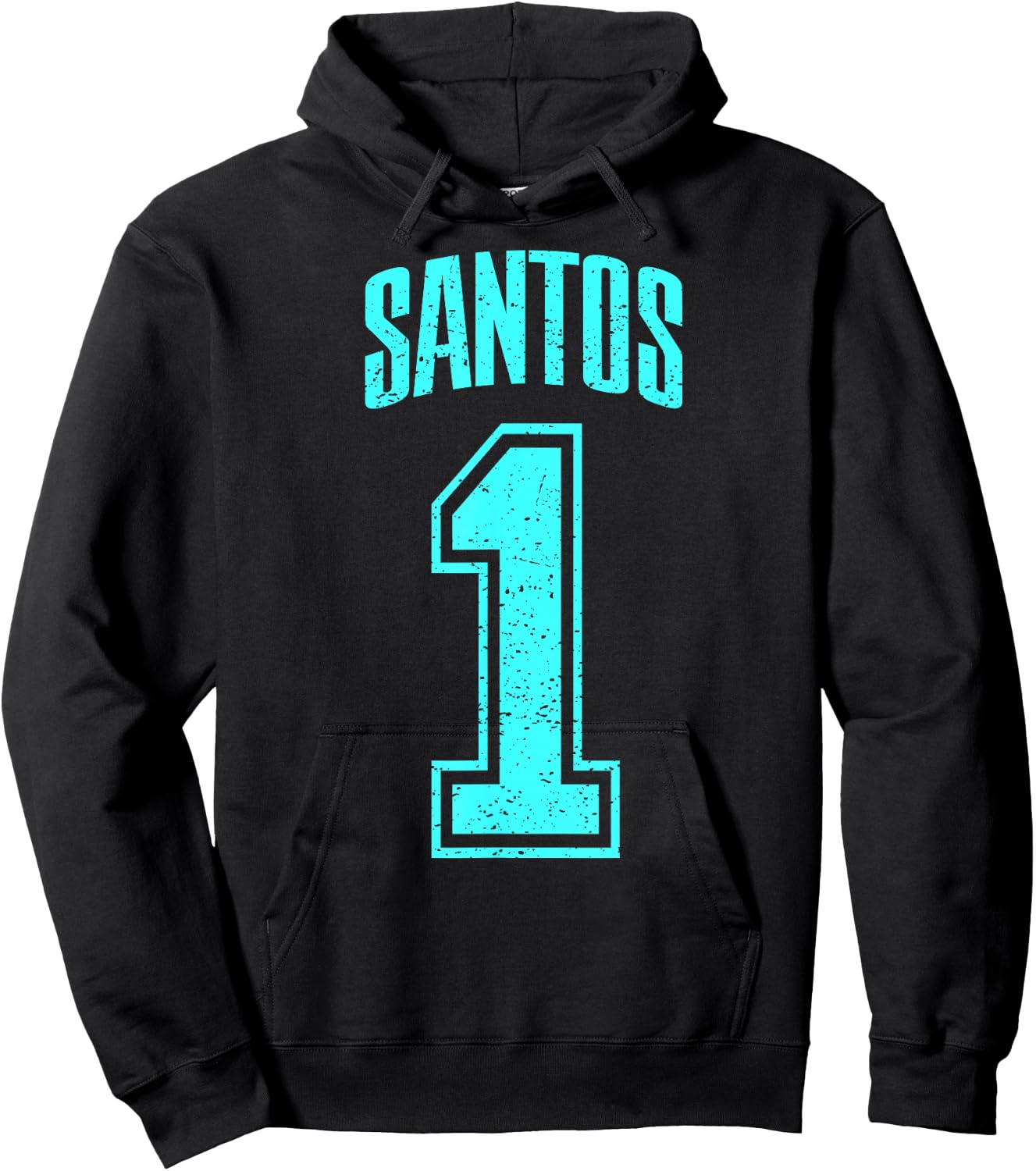 Santos Supporter Number 1 Biggest Fan , black Hoodie - Hoodie | Black