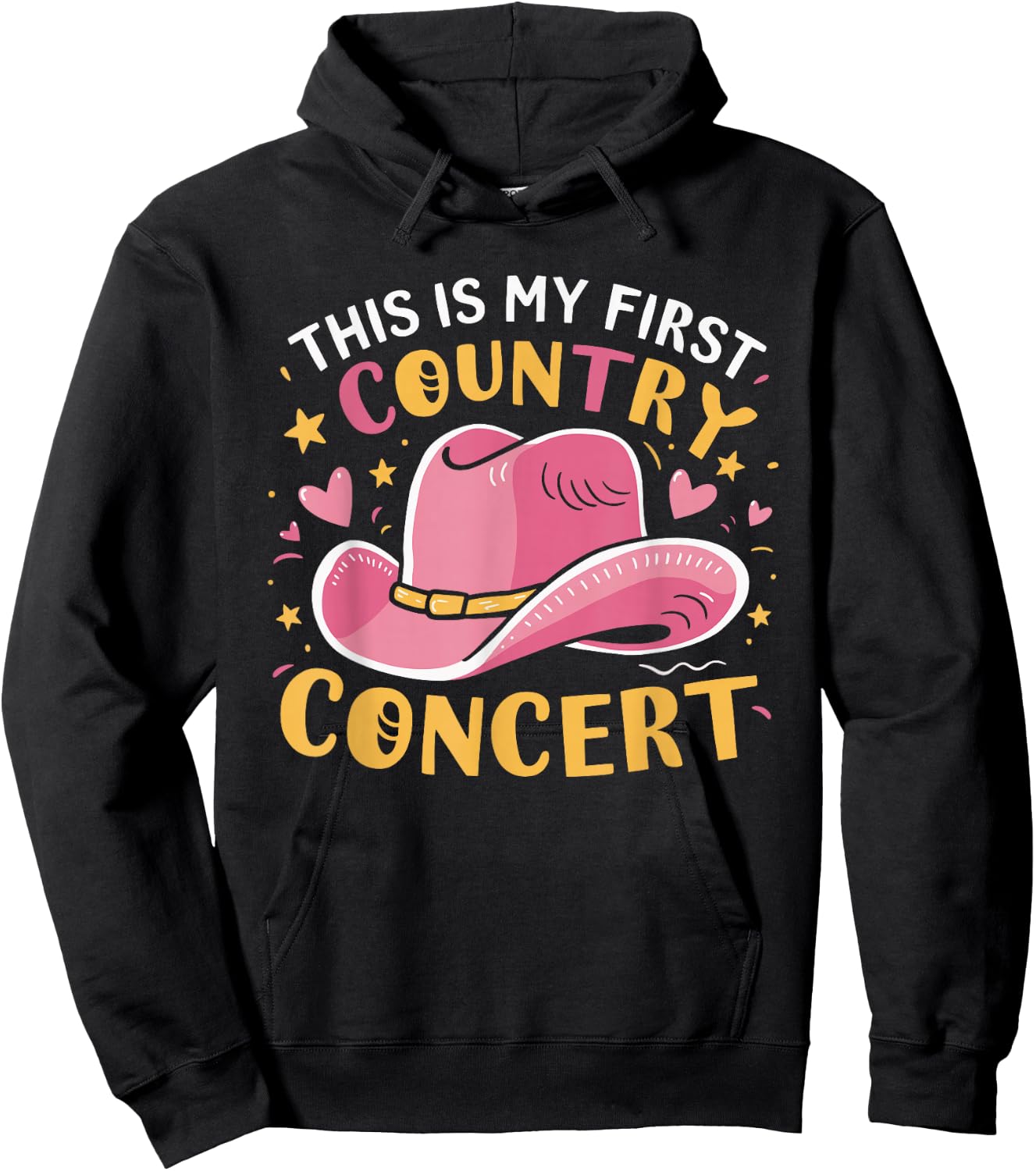 This Is My First Country Concert Hoodie - Hoodie | Black