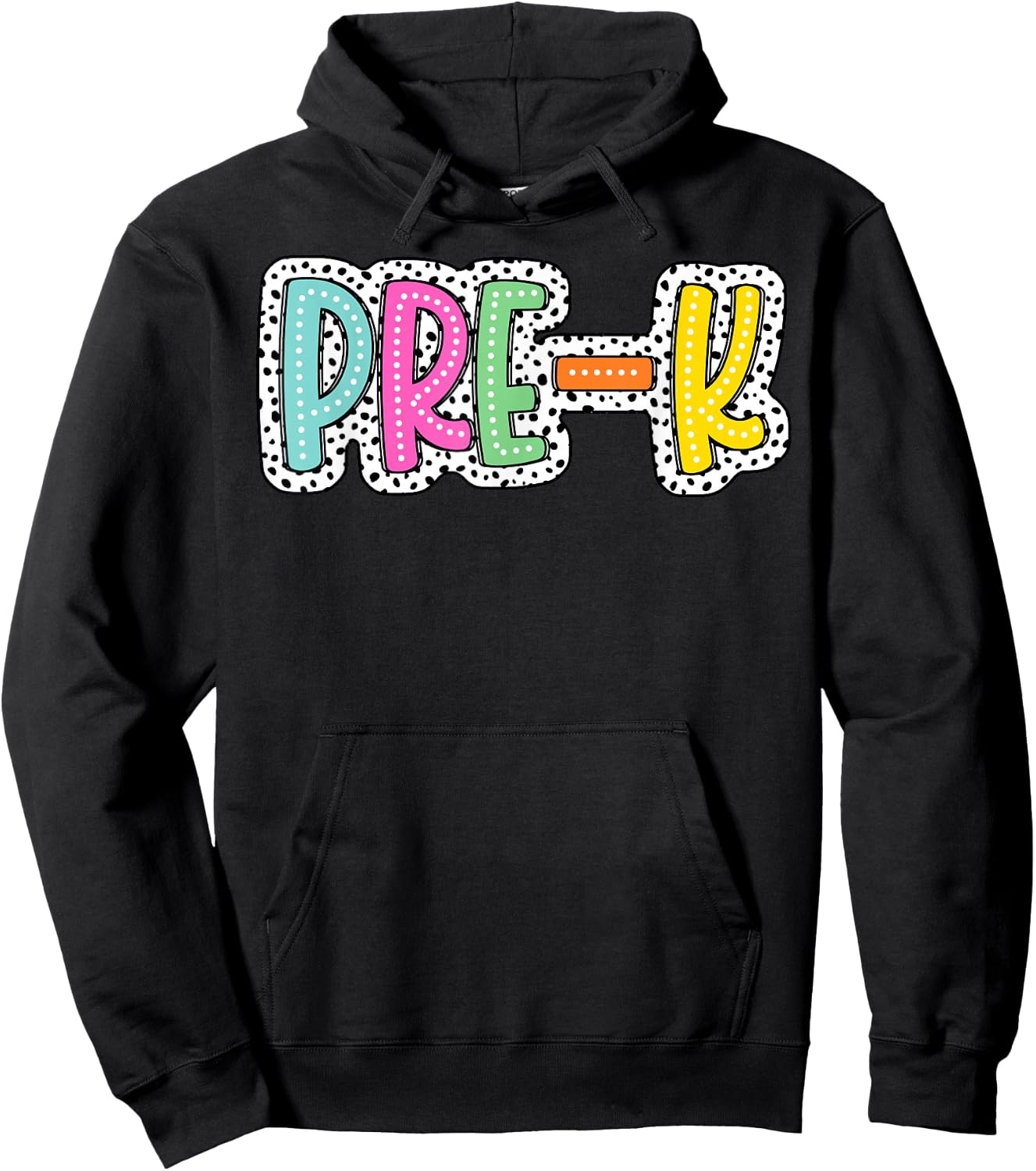 Pre-K Back To School Dalmatian Dots Teacher Student Hoodie - Hoodie | Black