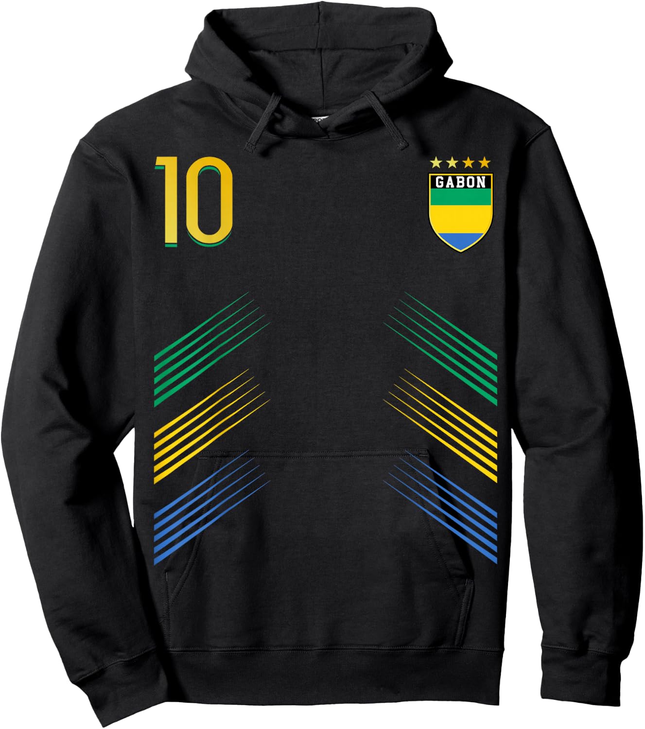 Gabon Flag Gabonian Pride Lovers Hoodie - Hoodie | Black