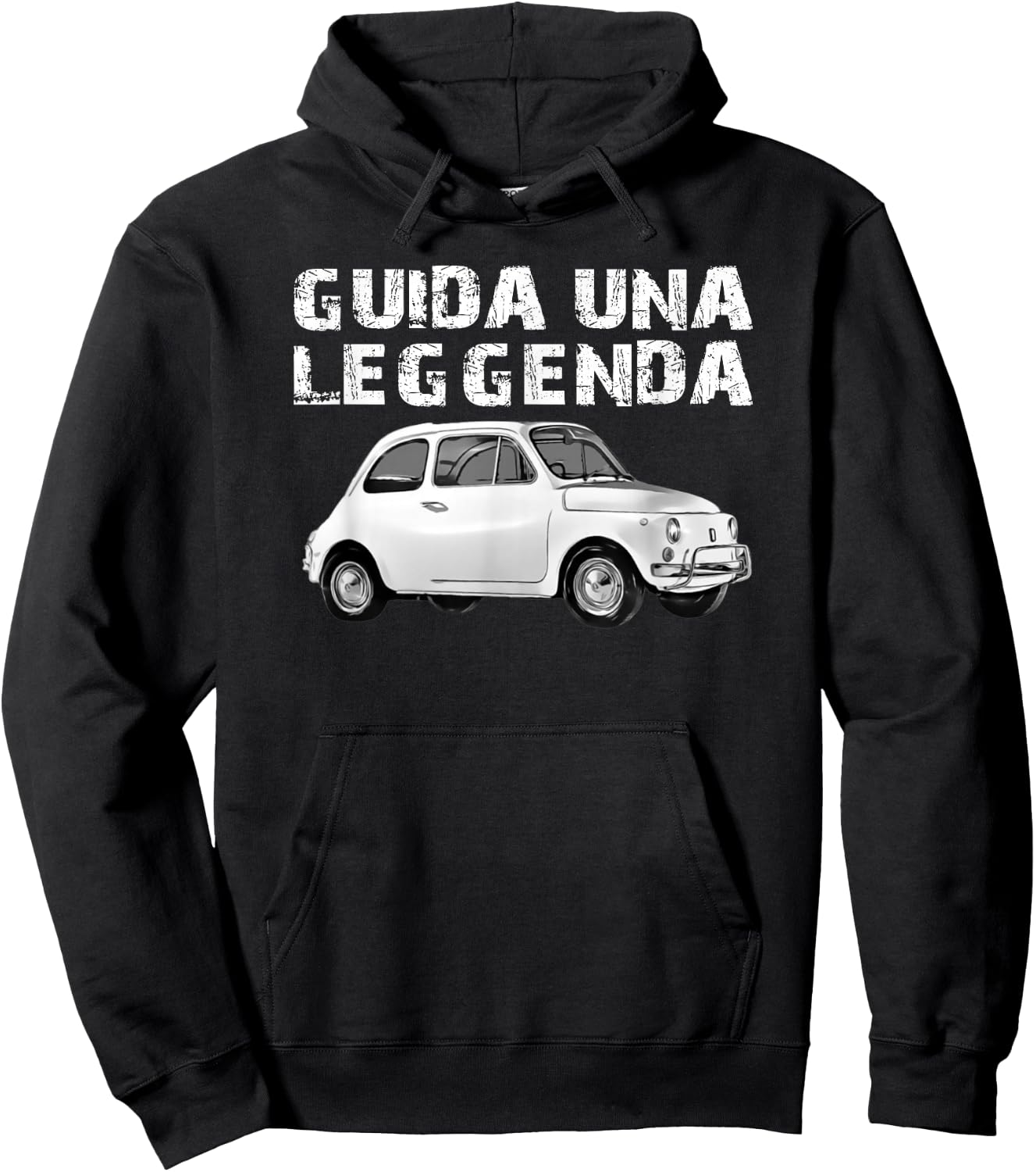 FIAT 500 , Black, S Hoodie - Hoodie | Black