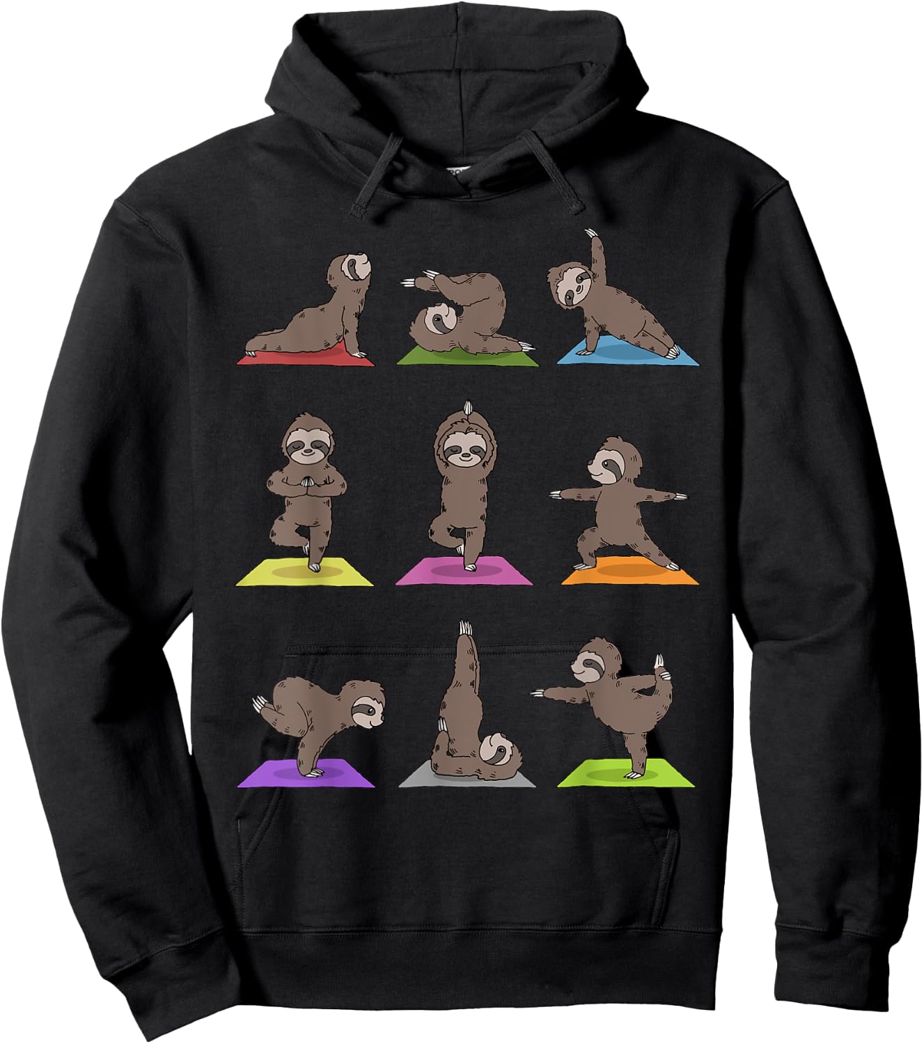 Sloth Yoga Hoodie - Hoodie | Black