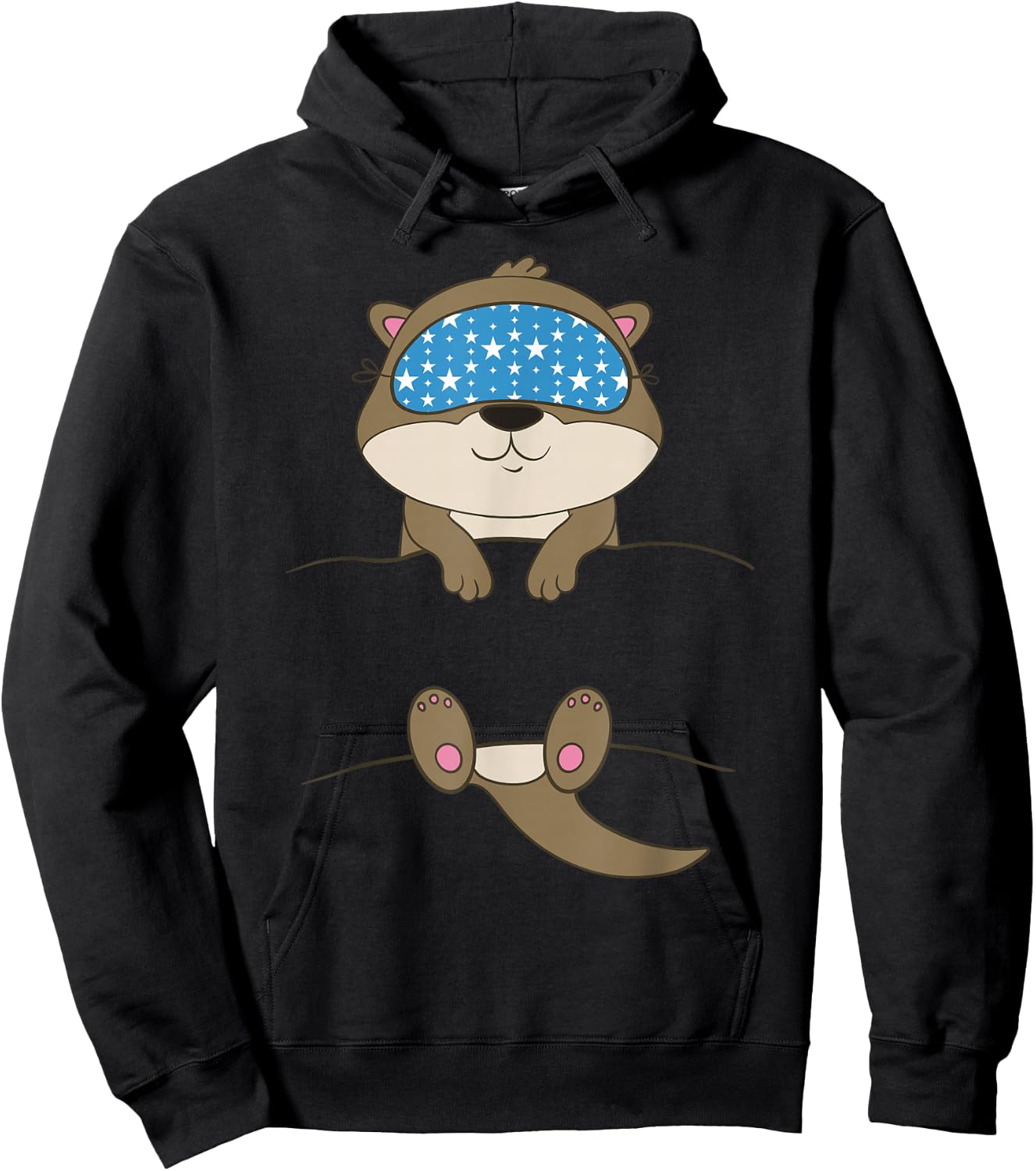 Snooring Napping Otter Shirt Official Sleeping Otter Hoodie - Hoodie | Black